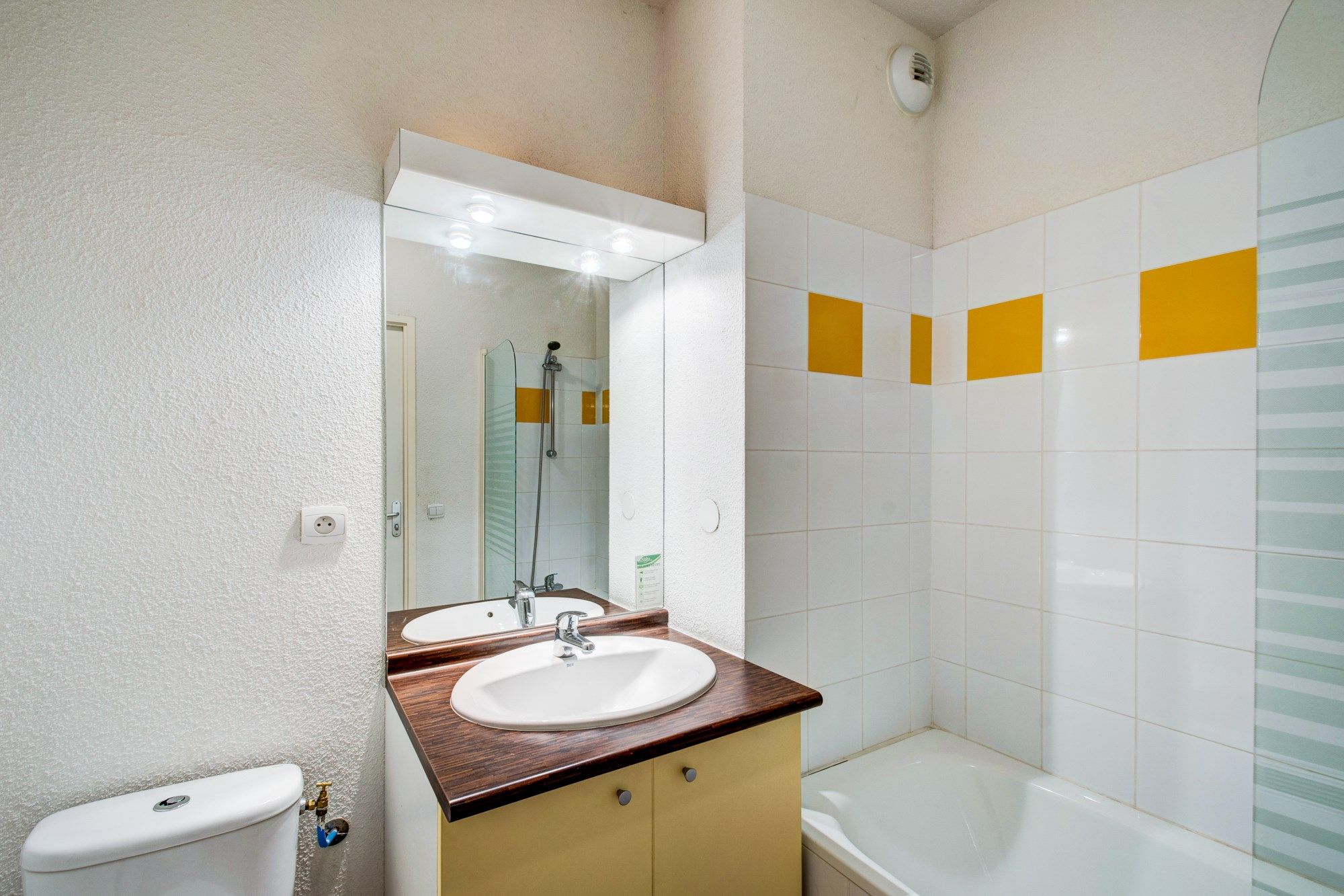 image Bright bathrooms are refreshing after a day of adventure.