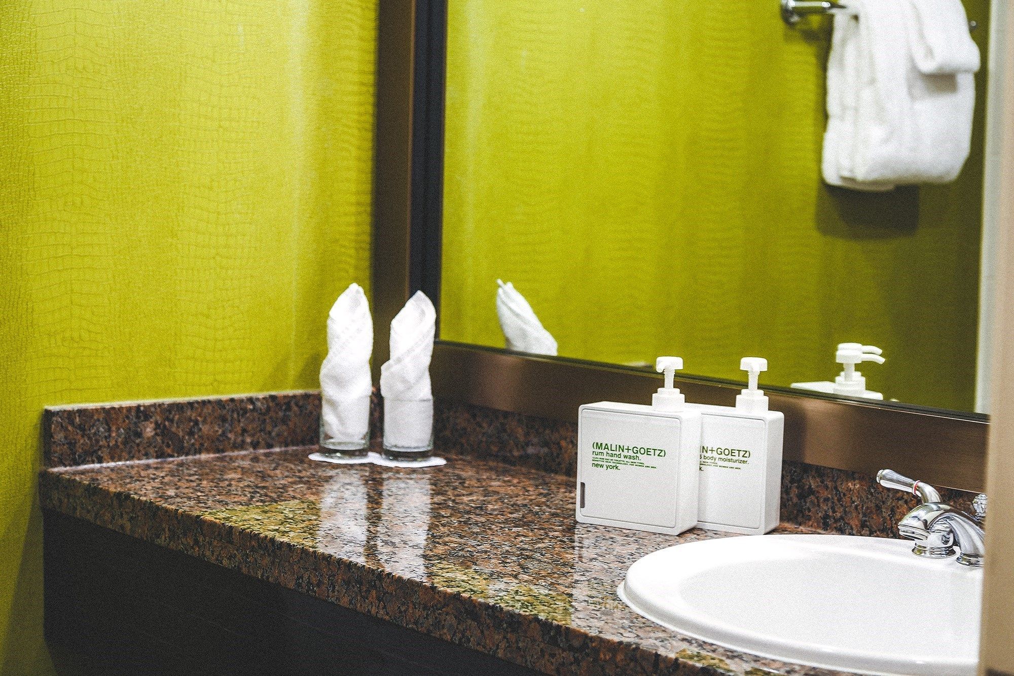 image Get ready for your day in the lovely bathroom.