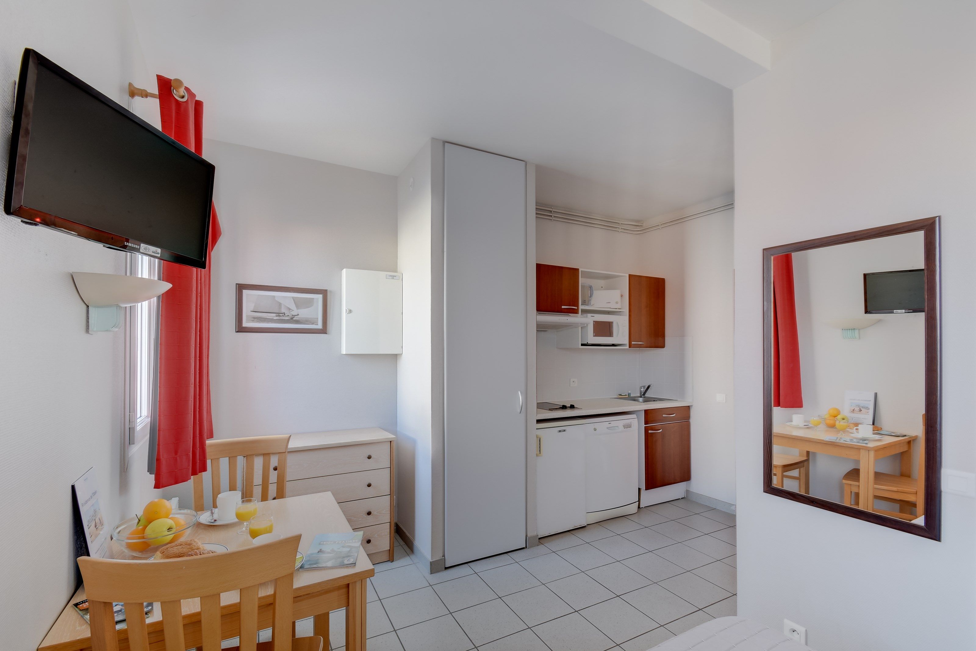image Enjoy the warm and cozy decor in our studio.