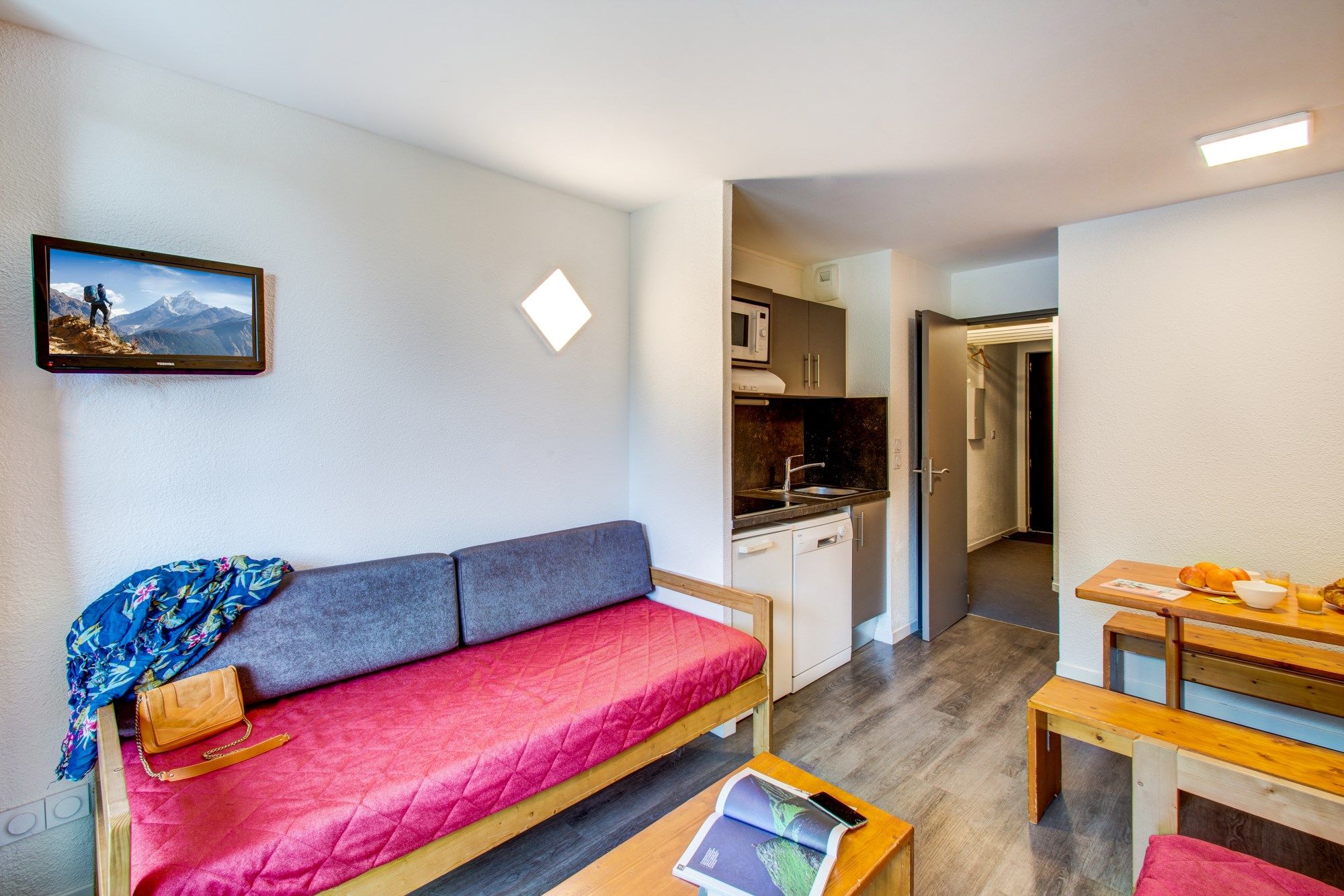 image Kick back your feet and relax in the cozy living area.
