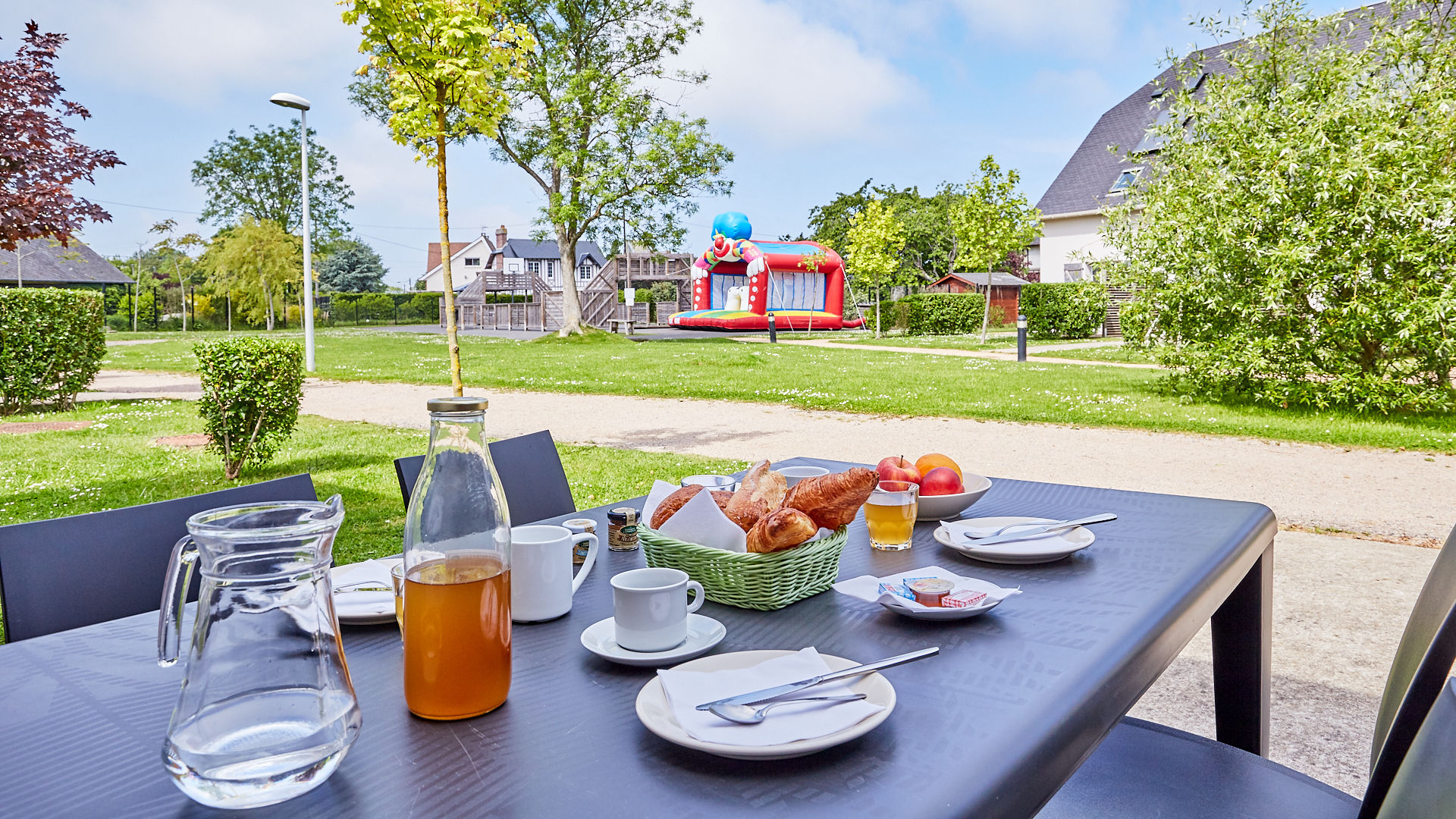 image Have a tasty breakfast overlooking the courtyard.