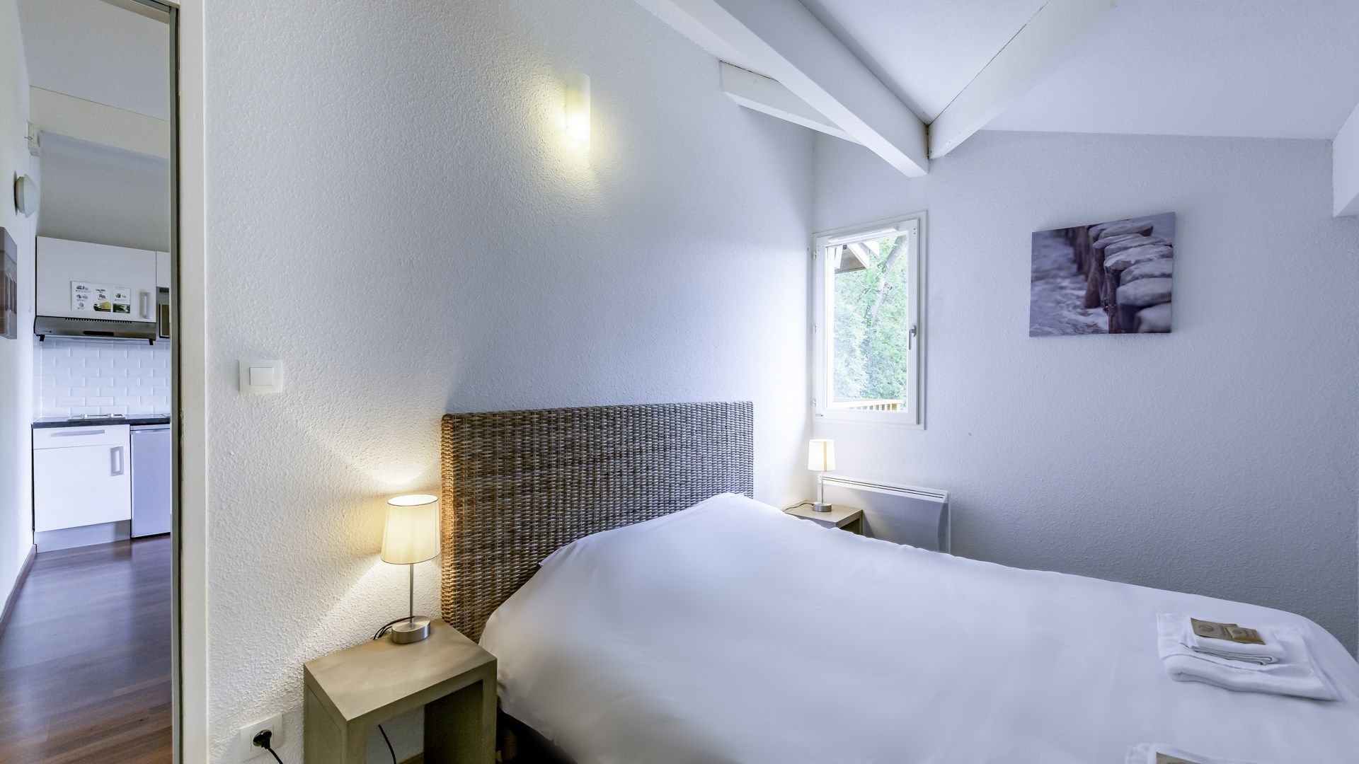 image Drift to sleep in the comfortable bed after a wonderful day outside.