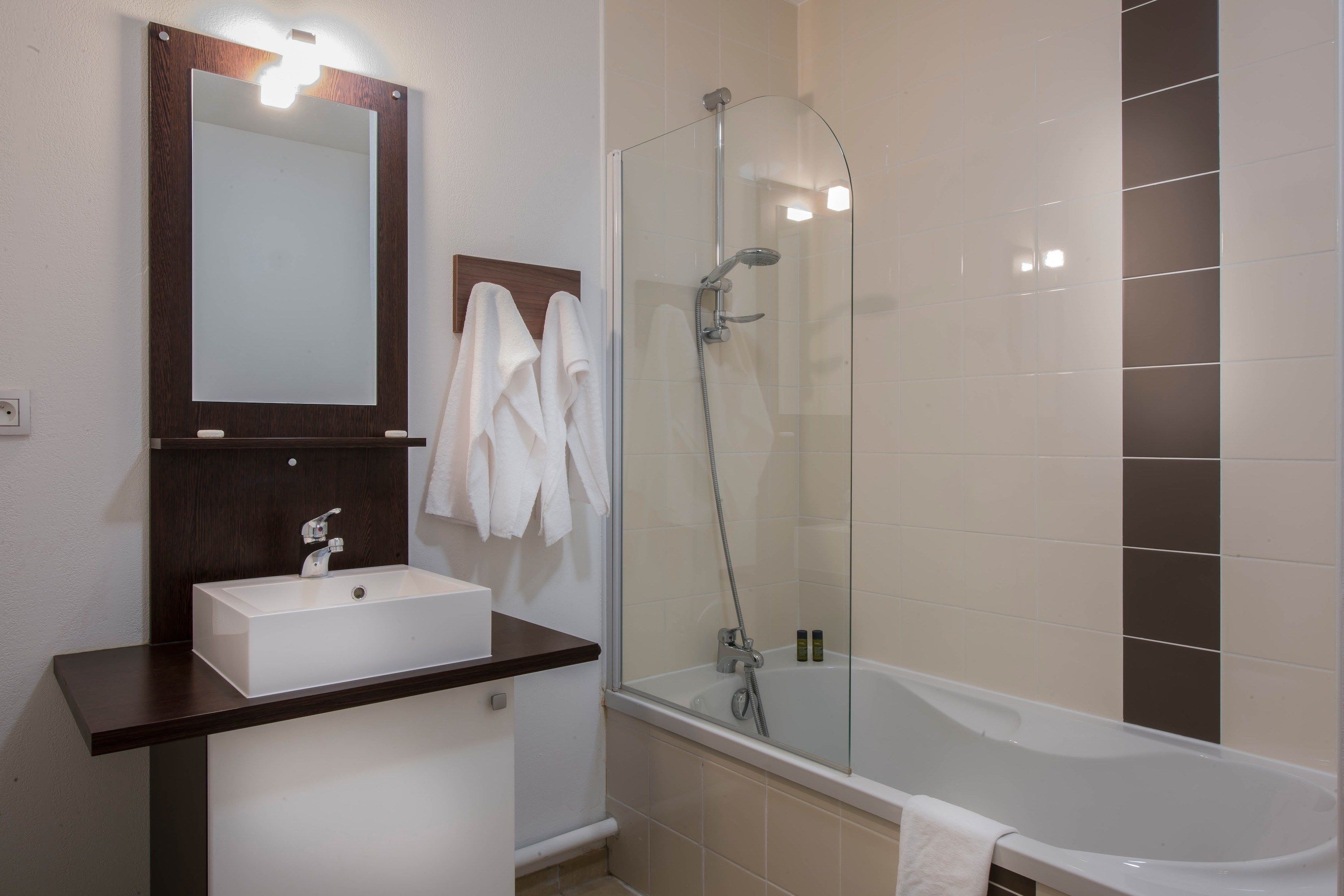 image Get ready for your day in the bathroom.
