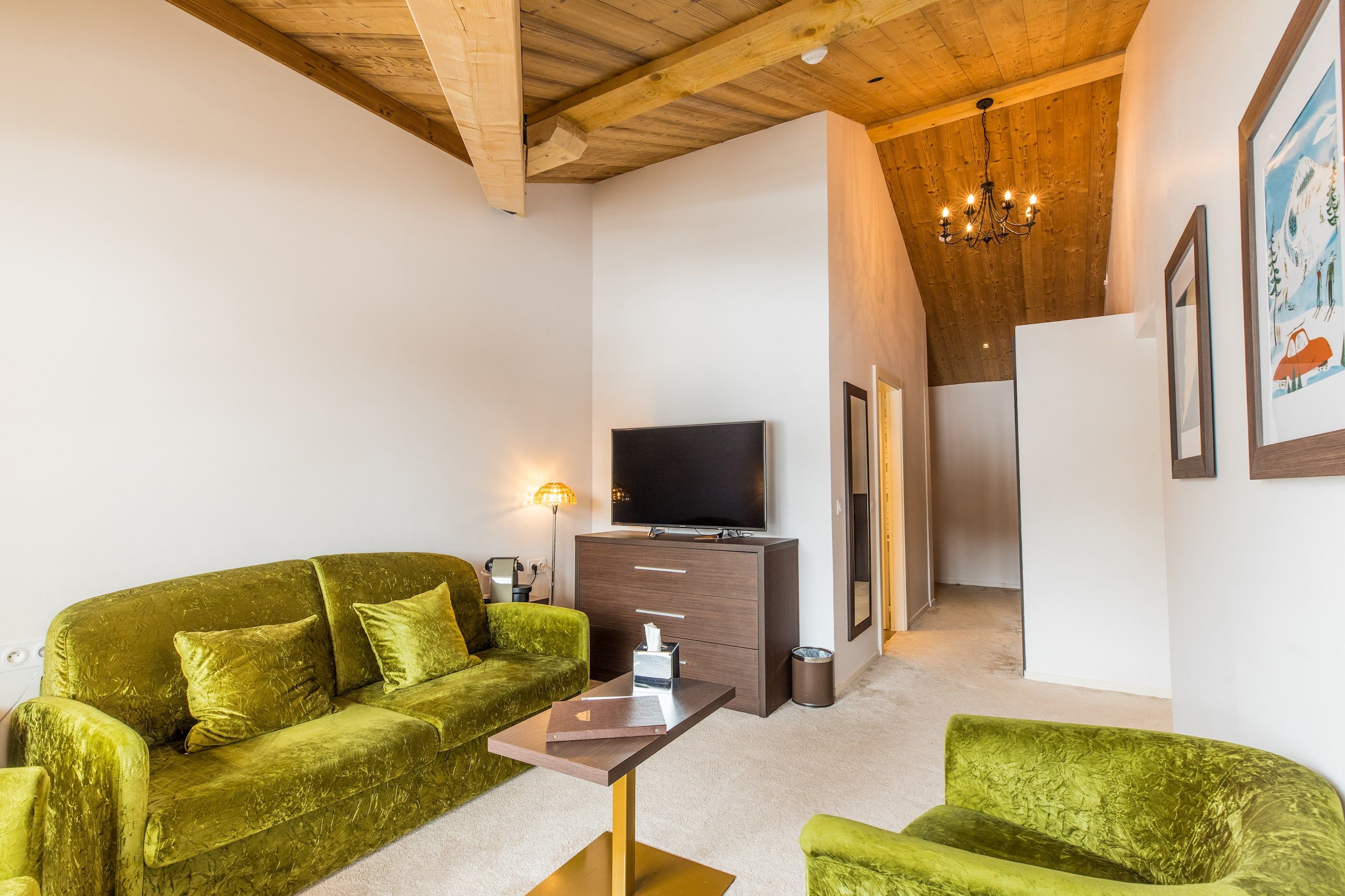 image Sink into the cozy sofa after a day exploring the area.