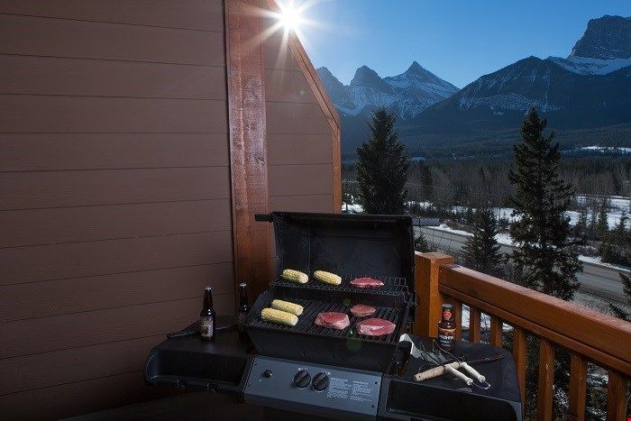 image Grilling dinner is a breeze on the Napoleon BBQ, which is on your private deck.