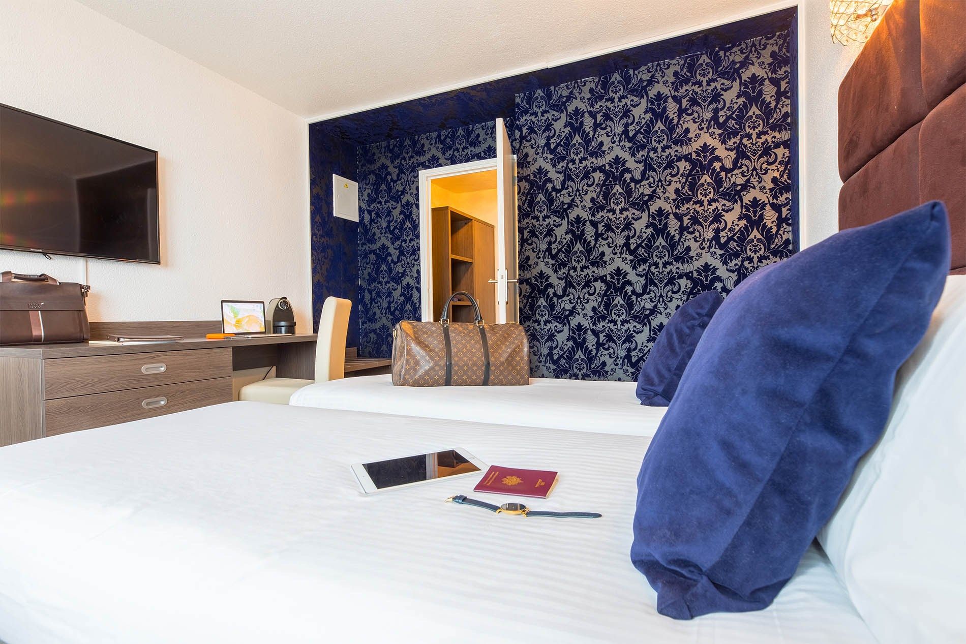 image Drift to sleep in the comfortable bed after a wonderful day outside.