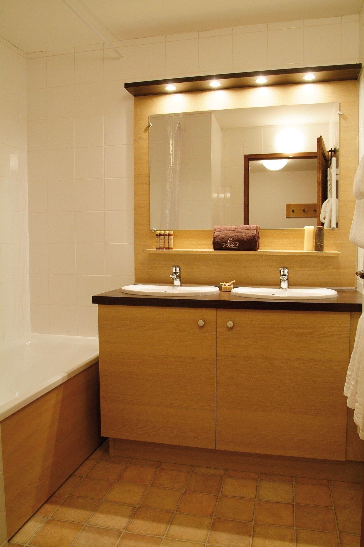 image Get ready for your day in the bathroom.