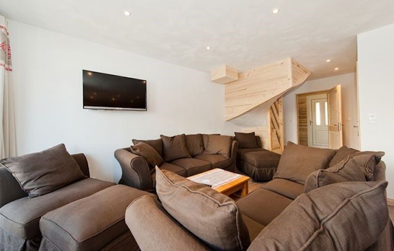 image Kick back your feet and relax in the cozy living area.