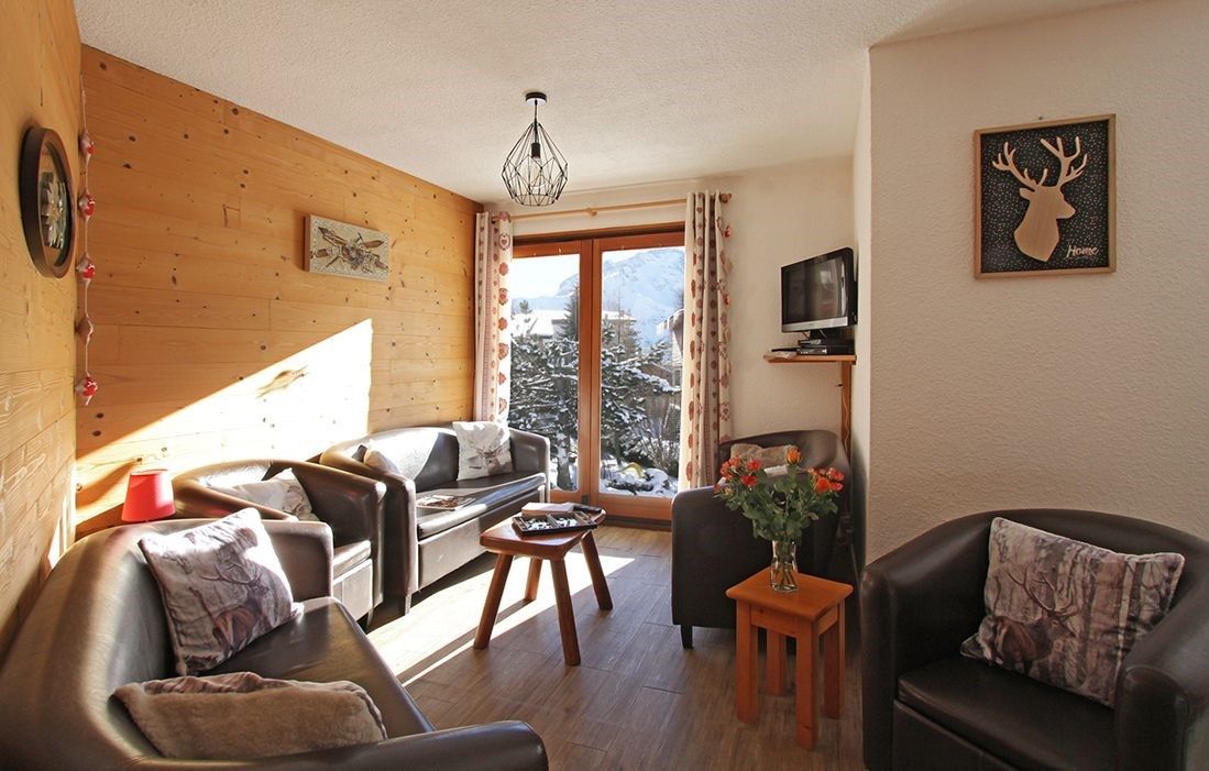 image Sink into the cozy sofa after a day exploring the area.