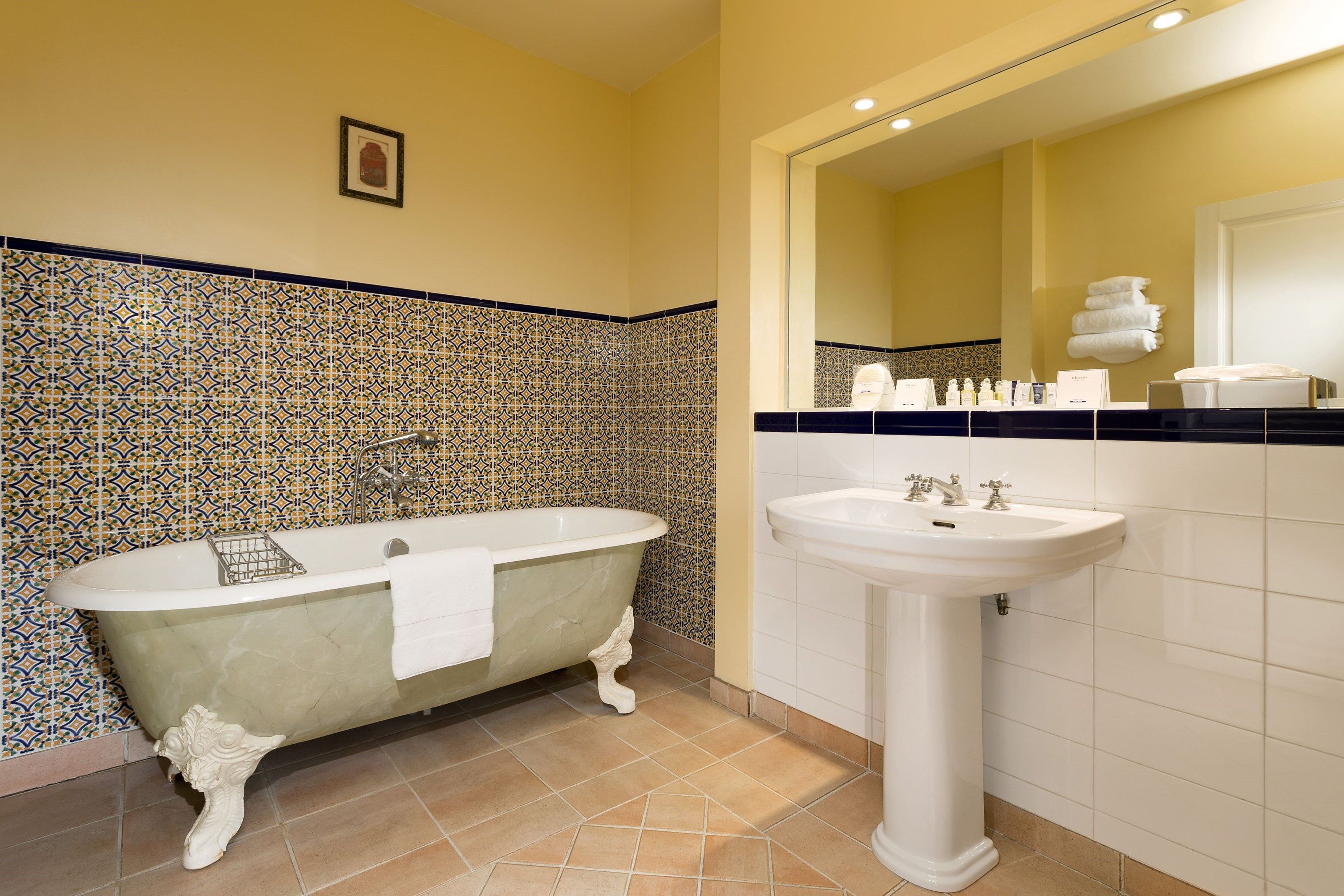 image Get ready for your day in the lovely bathroom.