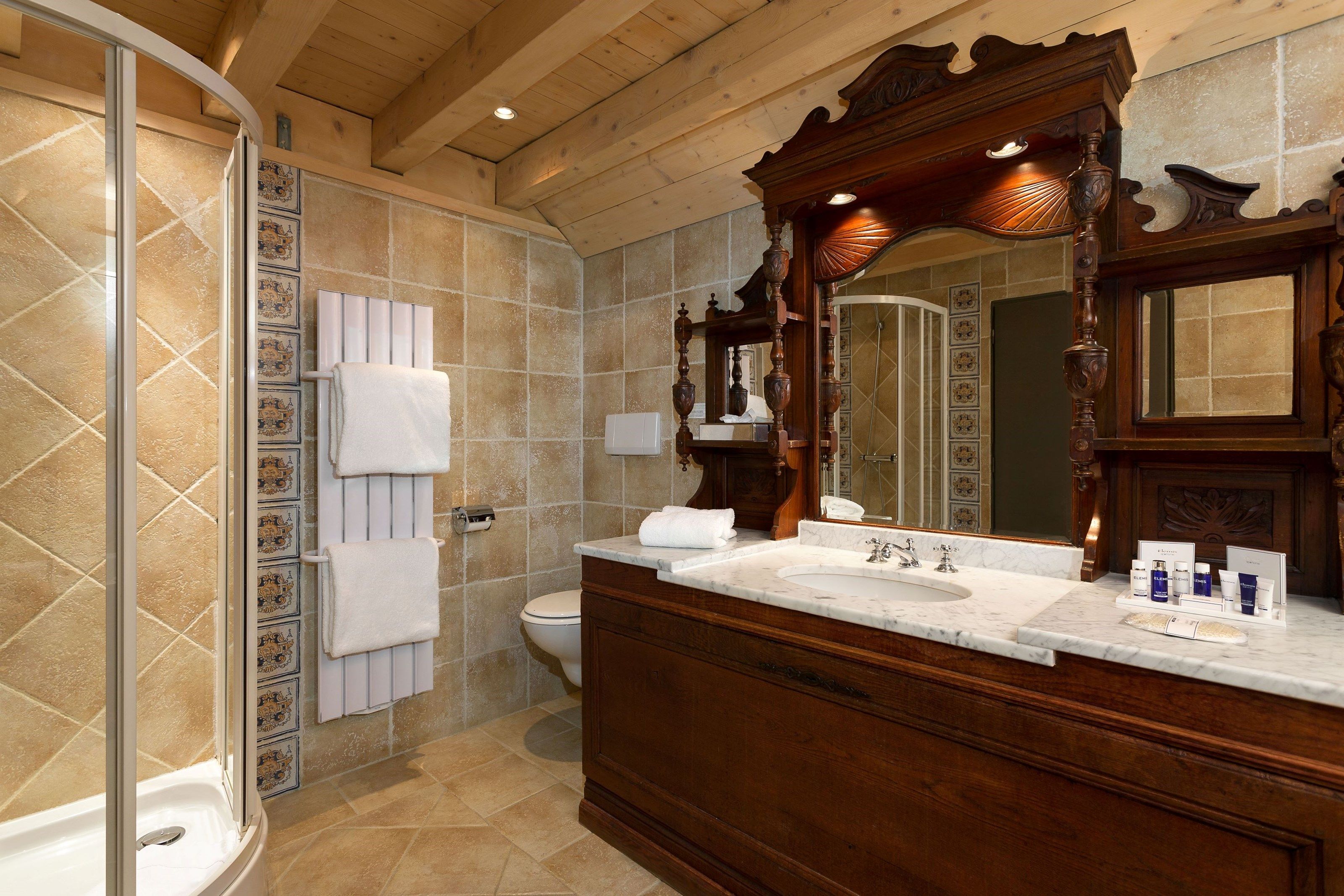 image Get ready for your day in the bathroom.