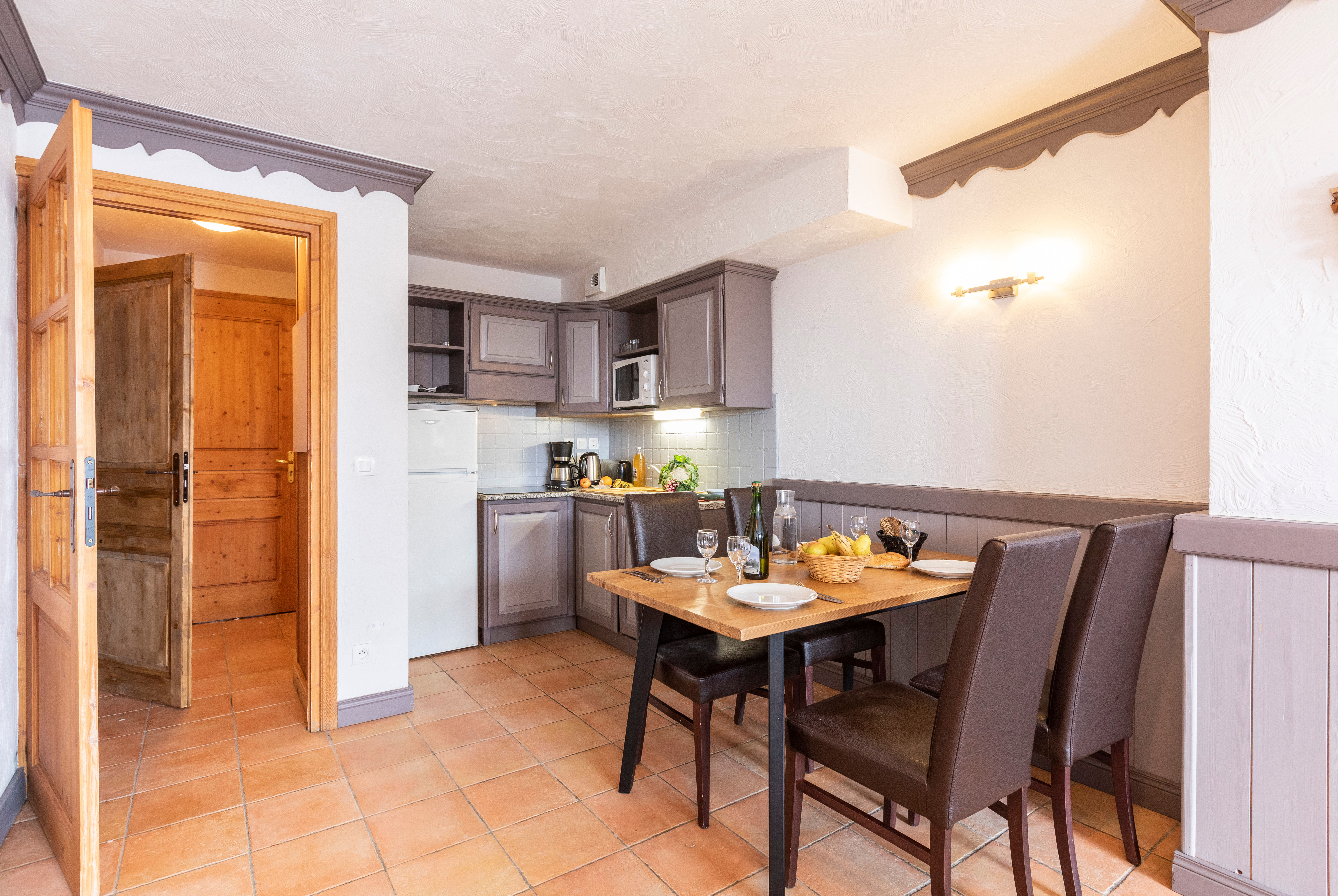 image Easy meals with the kitchen steps away.
