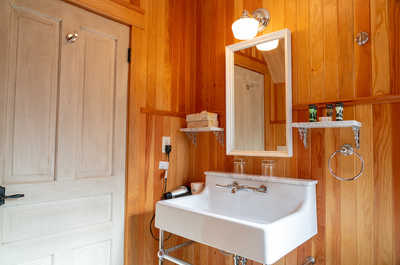 Get ready for your day in the bathroom.