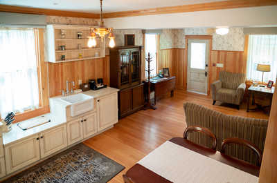 Settle into the dining area and enjoy a nice meal.
