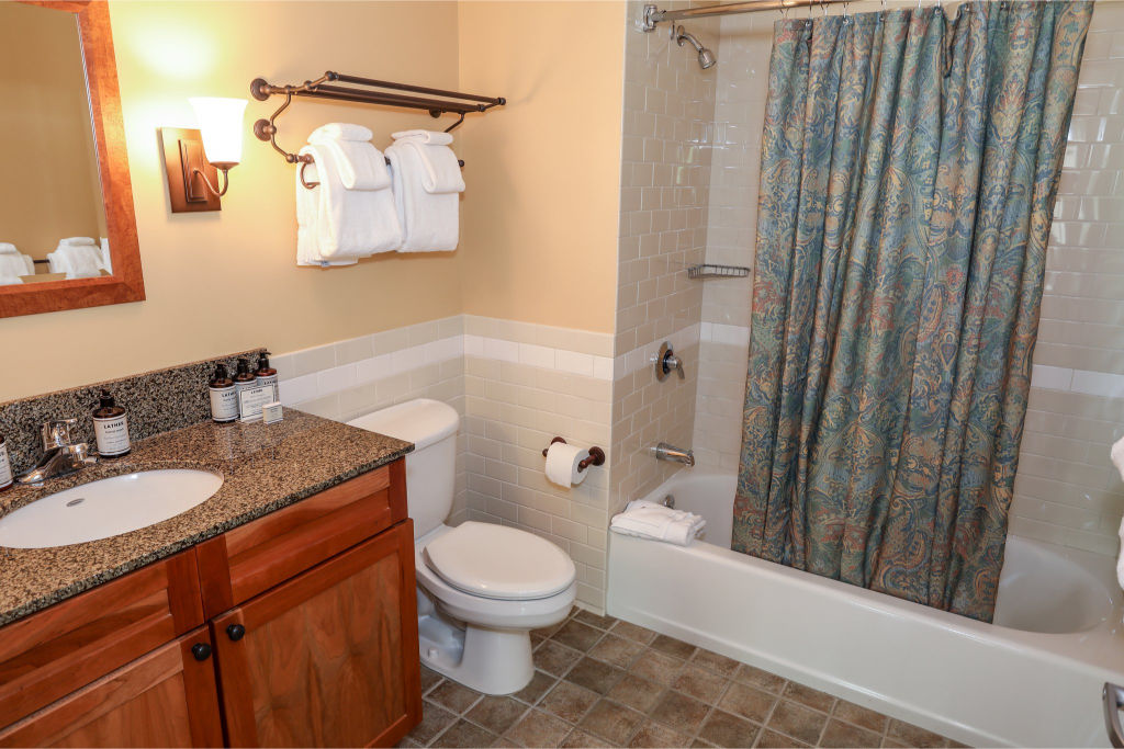image Freshen up in your lovely bathroom.