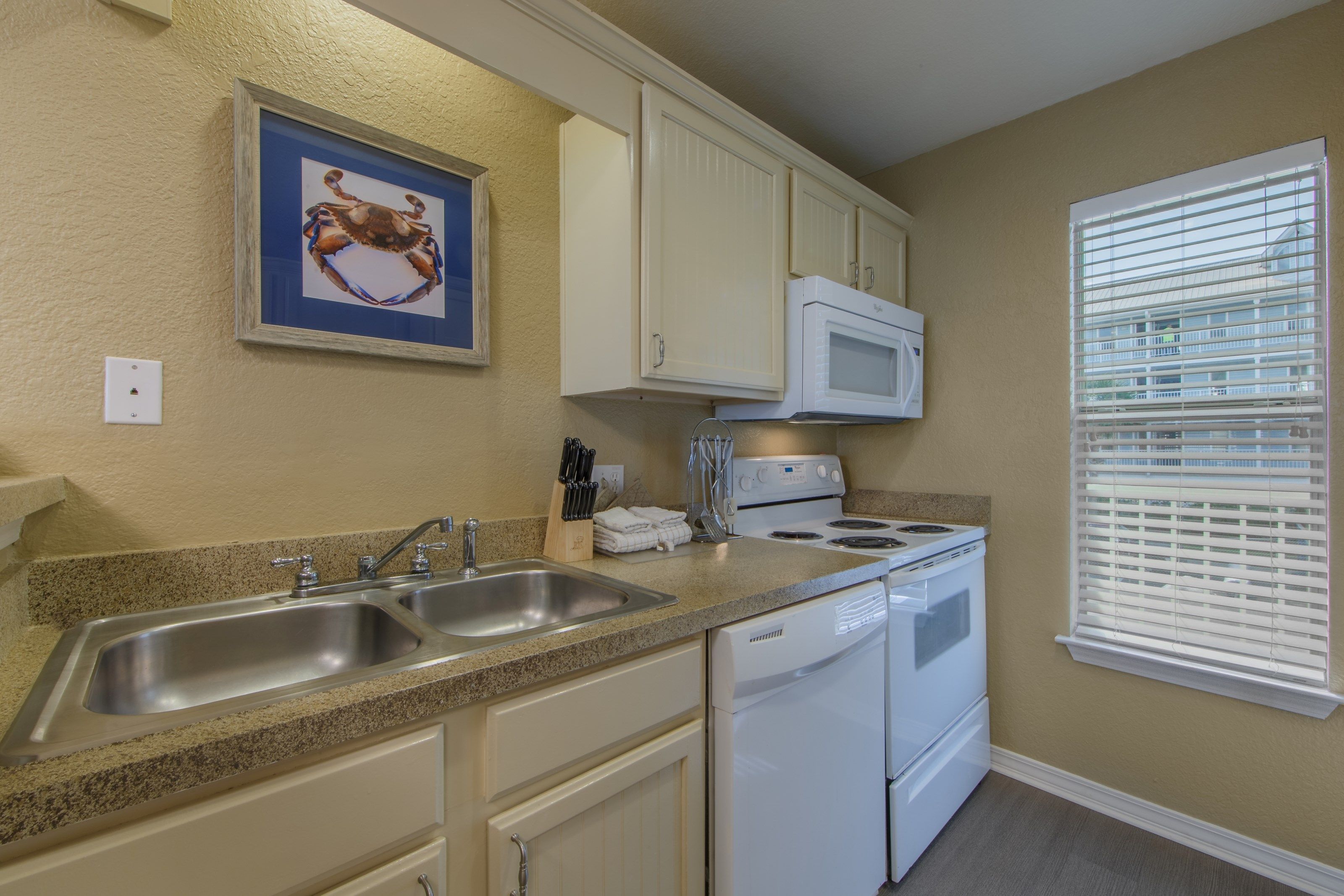 image Prepare a meal in the equipped kitchen.