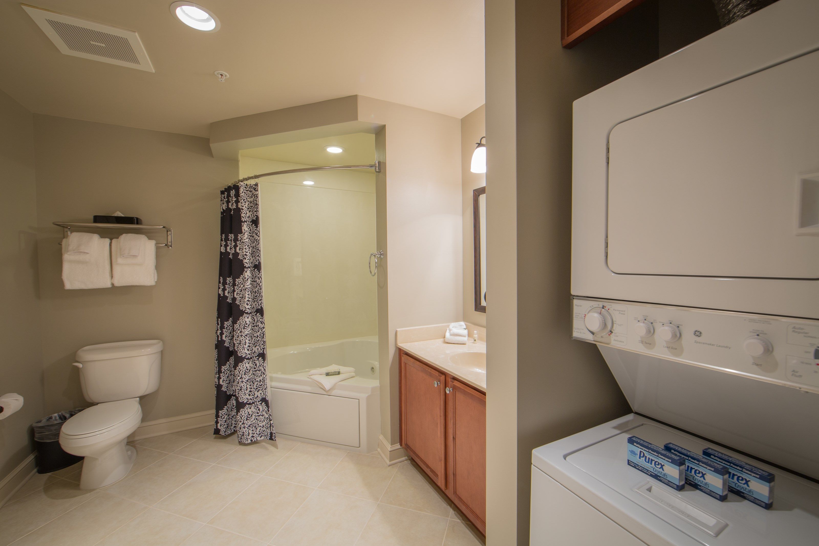 image Bright bathrooms are refreshing after a day of adventure.
