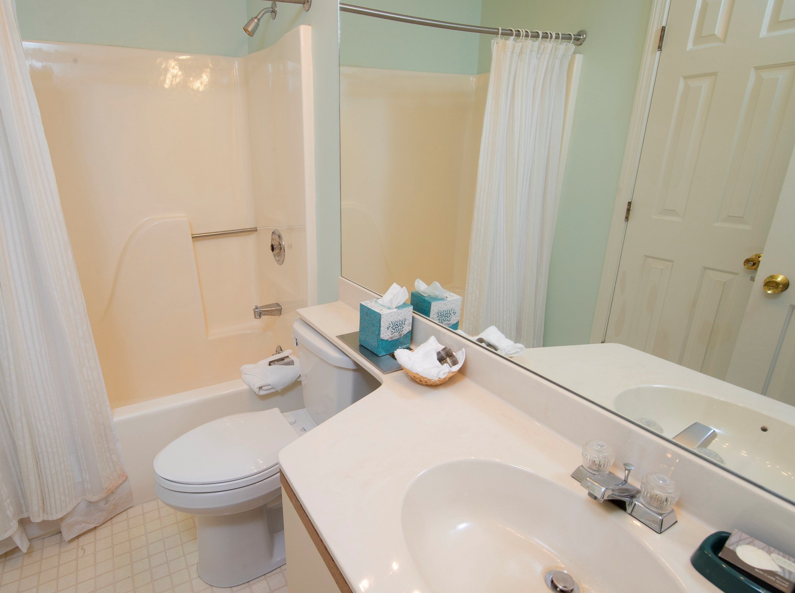 image Get ready for your day in the lovely bathrooms.