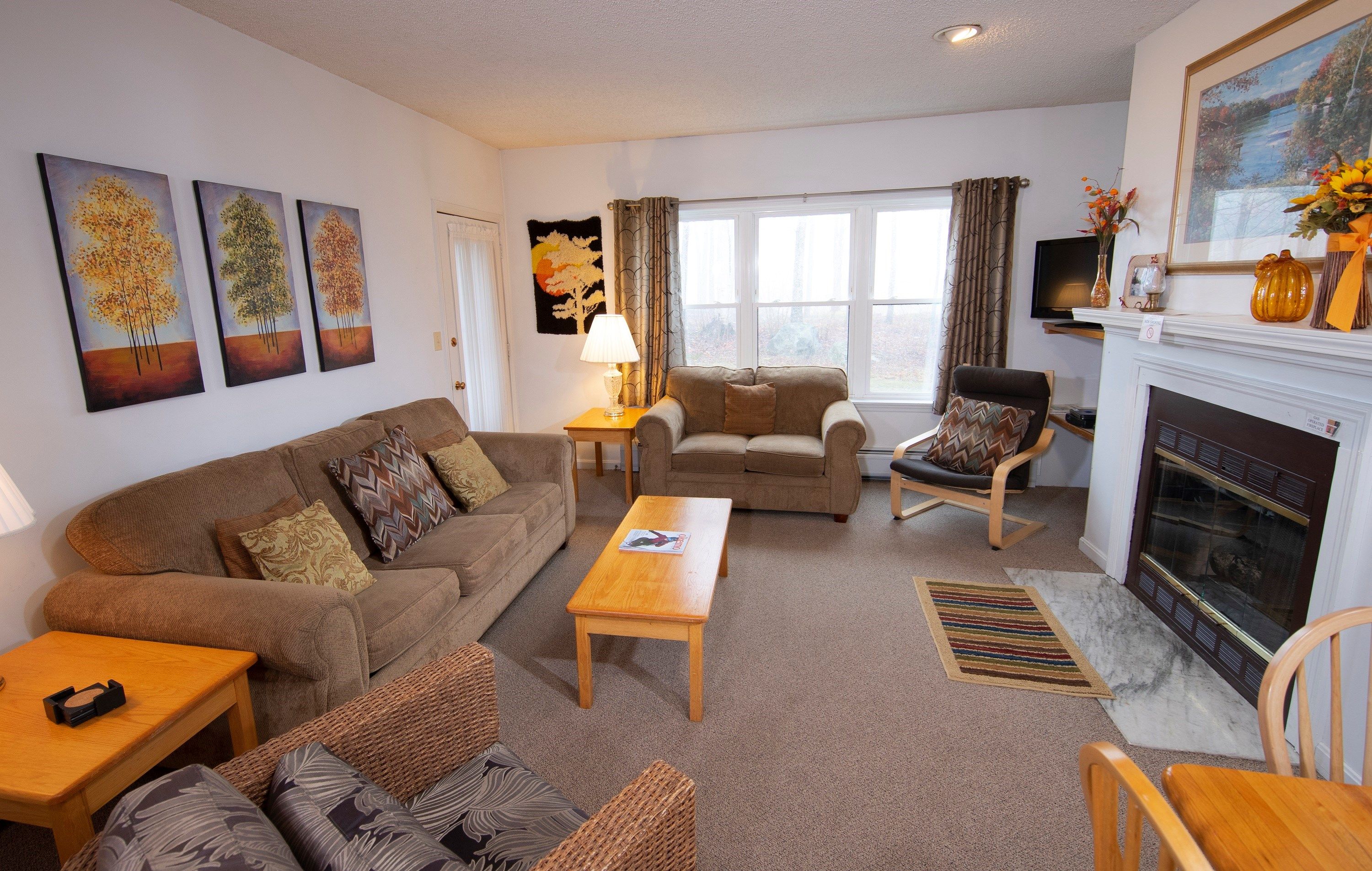 image Sit back and relax in our cozy condo! Please note that photos are representative.