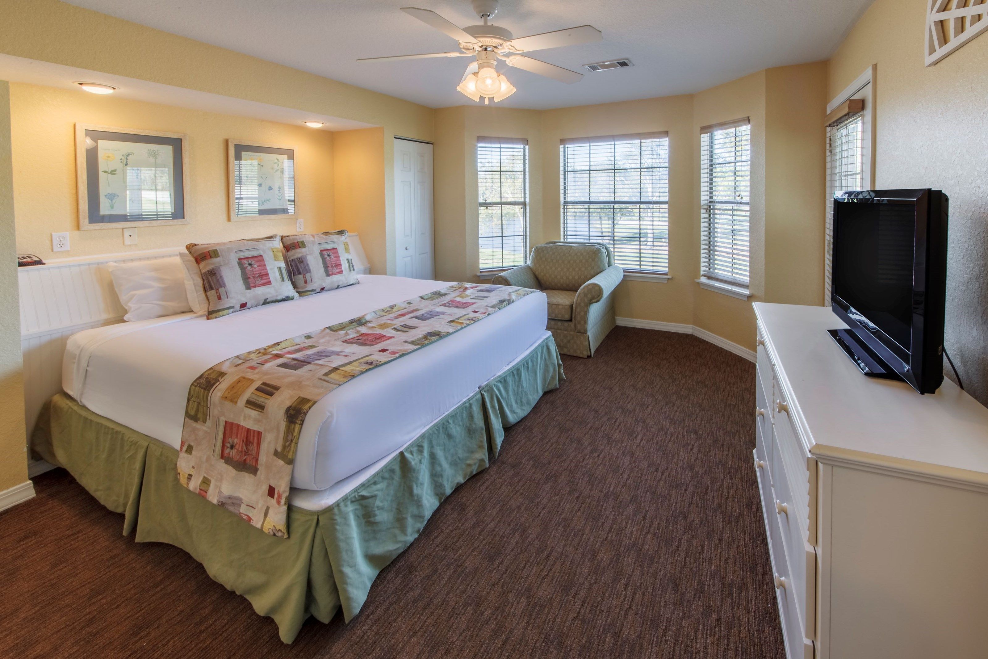 image Drift to sleep in a comfortable King bed after a wonderful day outside.