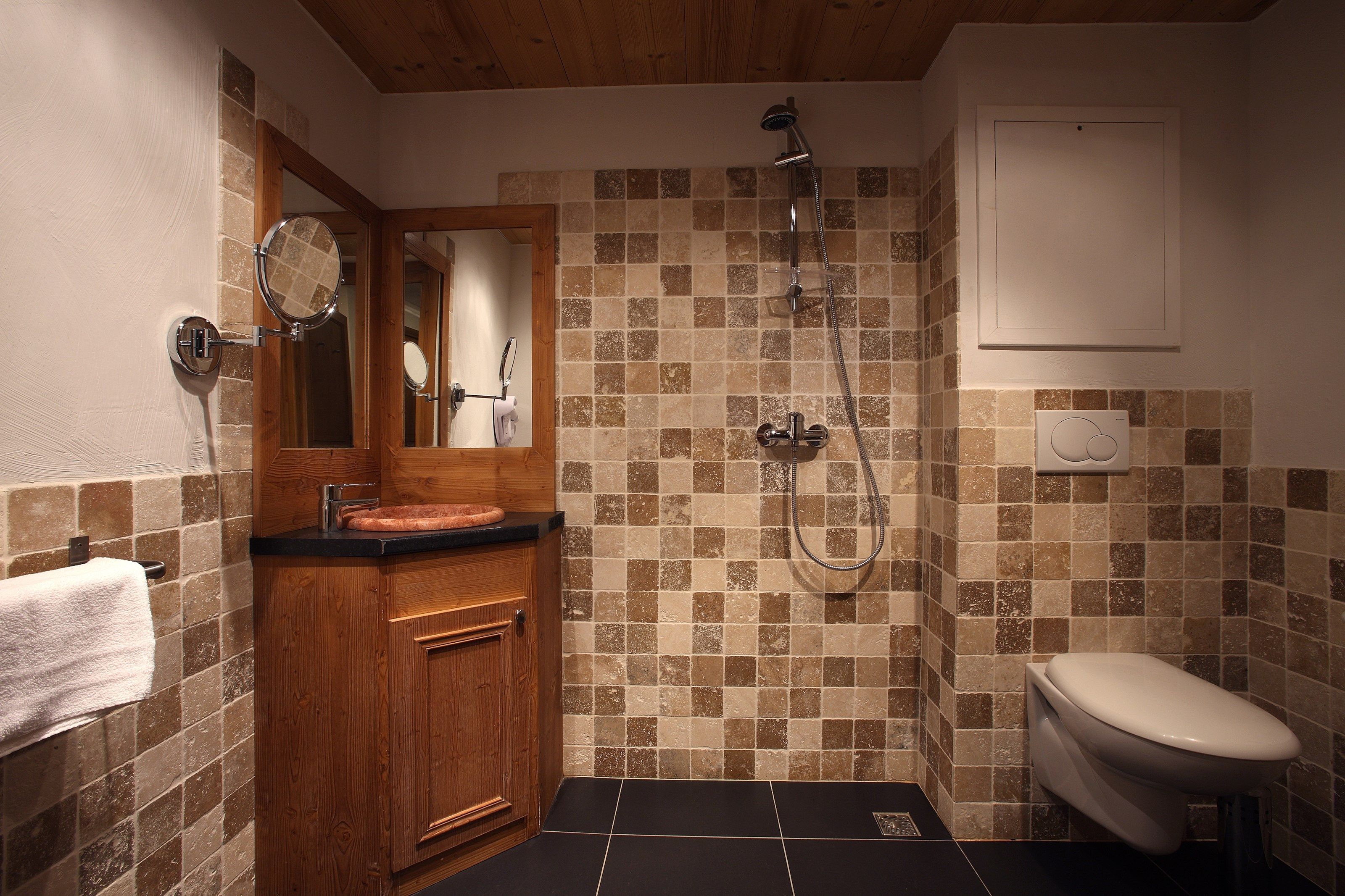 image Get ready for your day in the lovely bathroom.