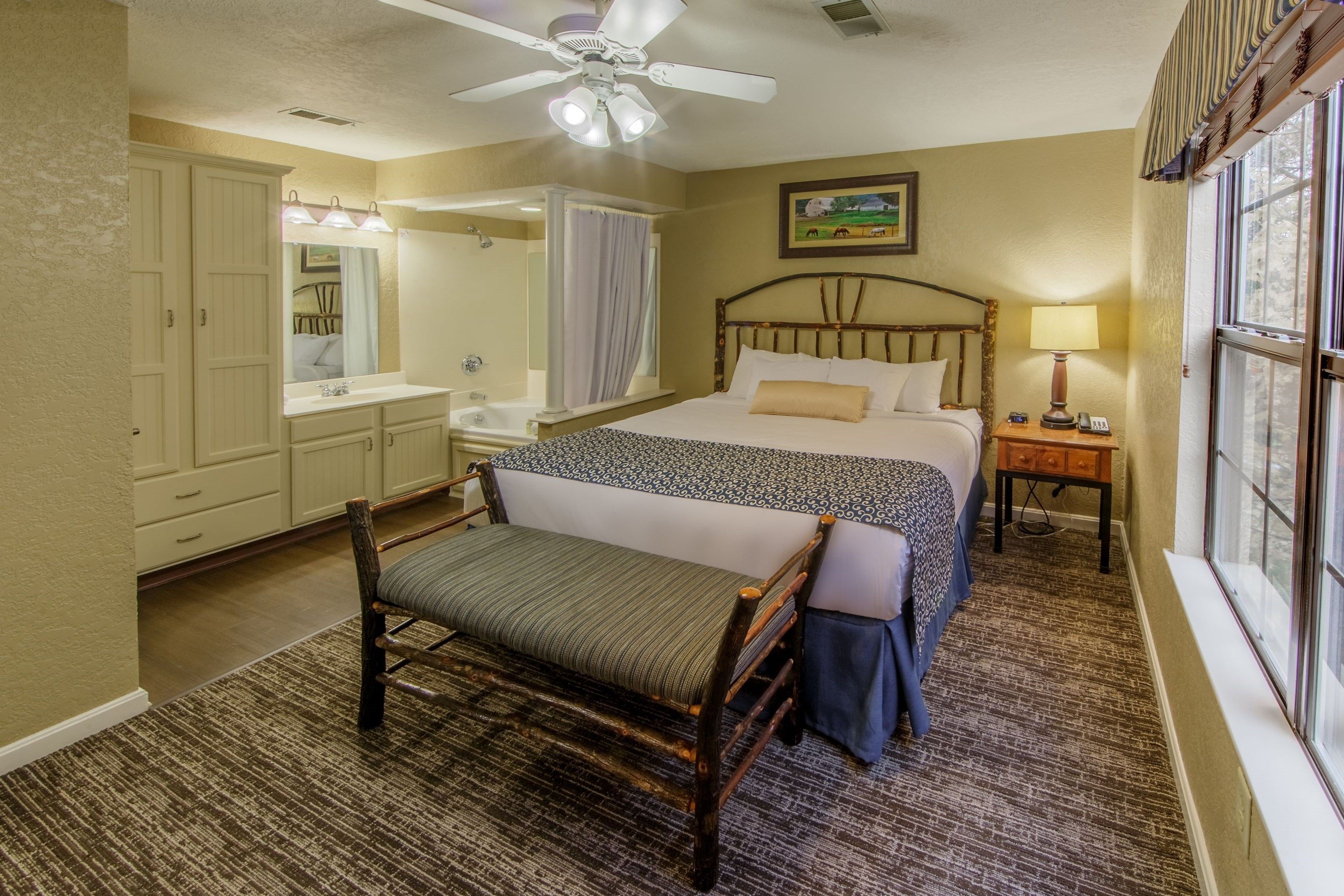 image Drift to sleep in a comfortable Queen bed after a wonderful day outside.