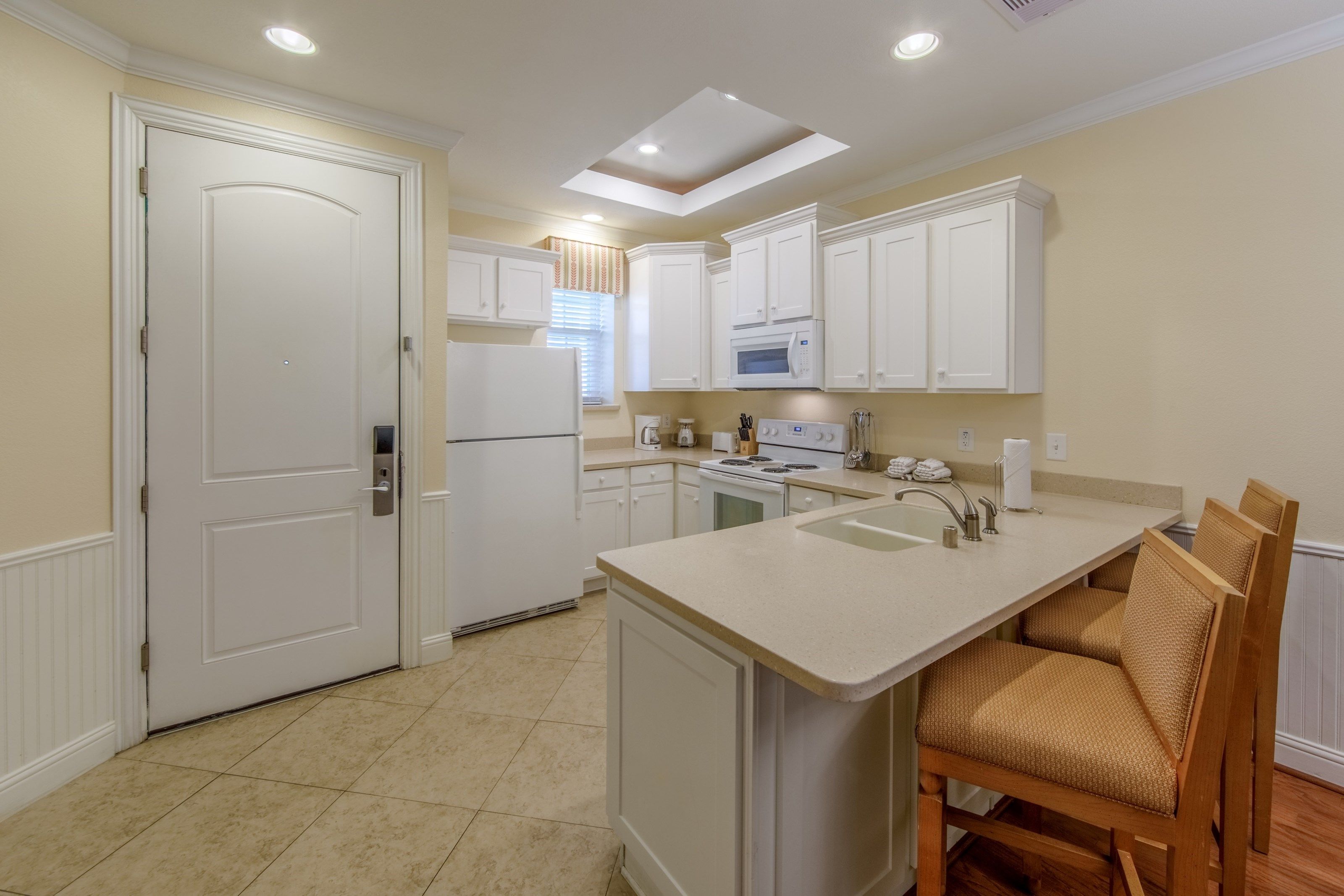 image Prepare a meal in the equipped kitchen.