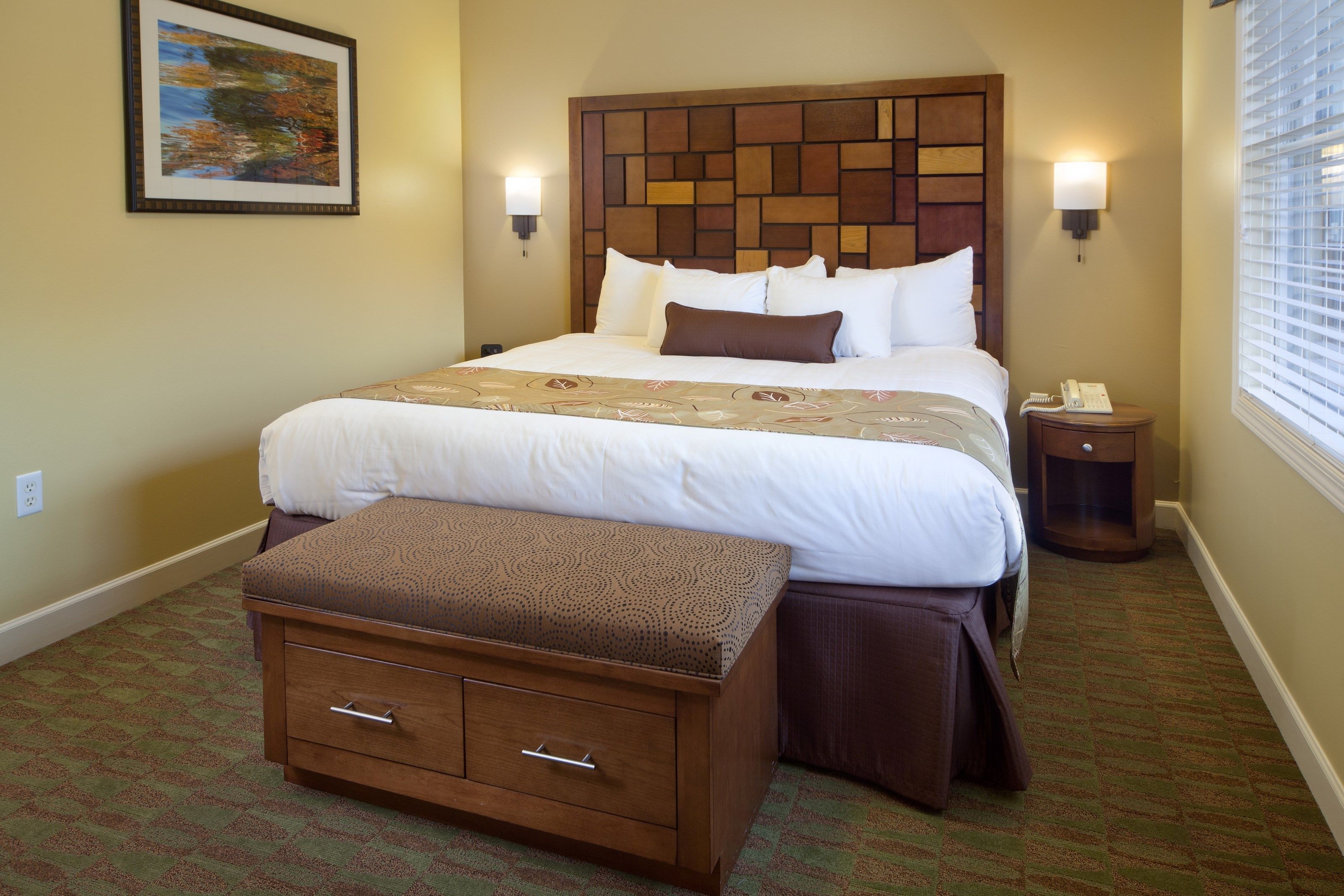 image Drift to sleep in a comfortable bed after a wonderful day outside.