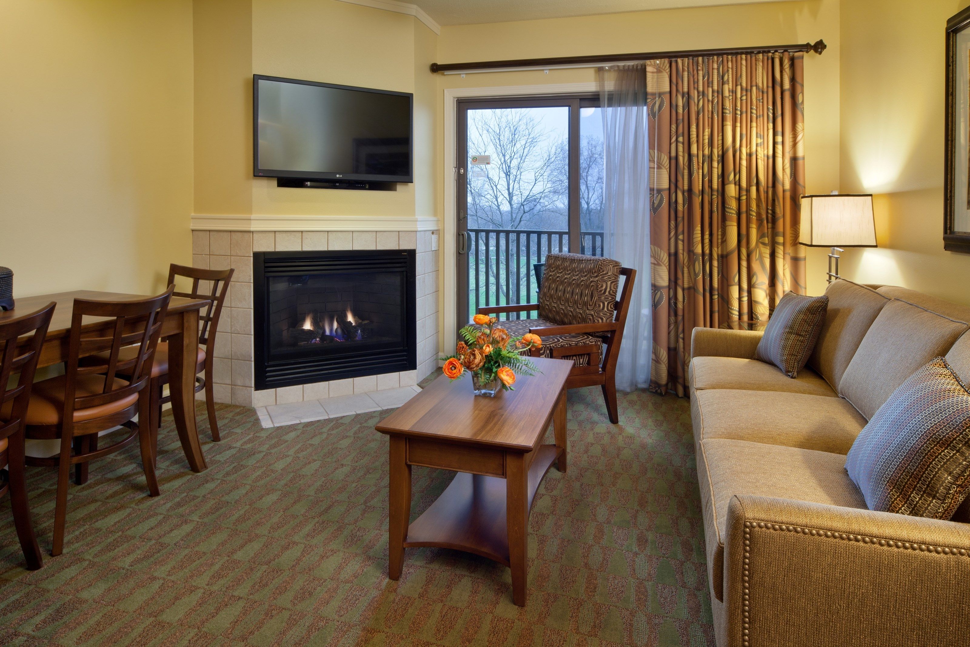 image You will love the bright and open-concept living space, perfect for relaxing after a great day. Please note that the fireplace is not available.