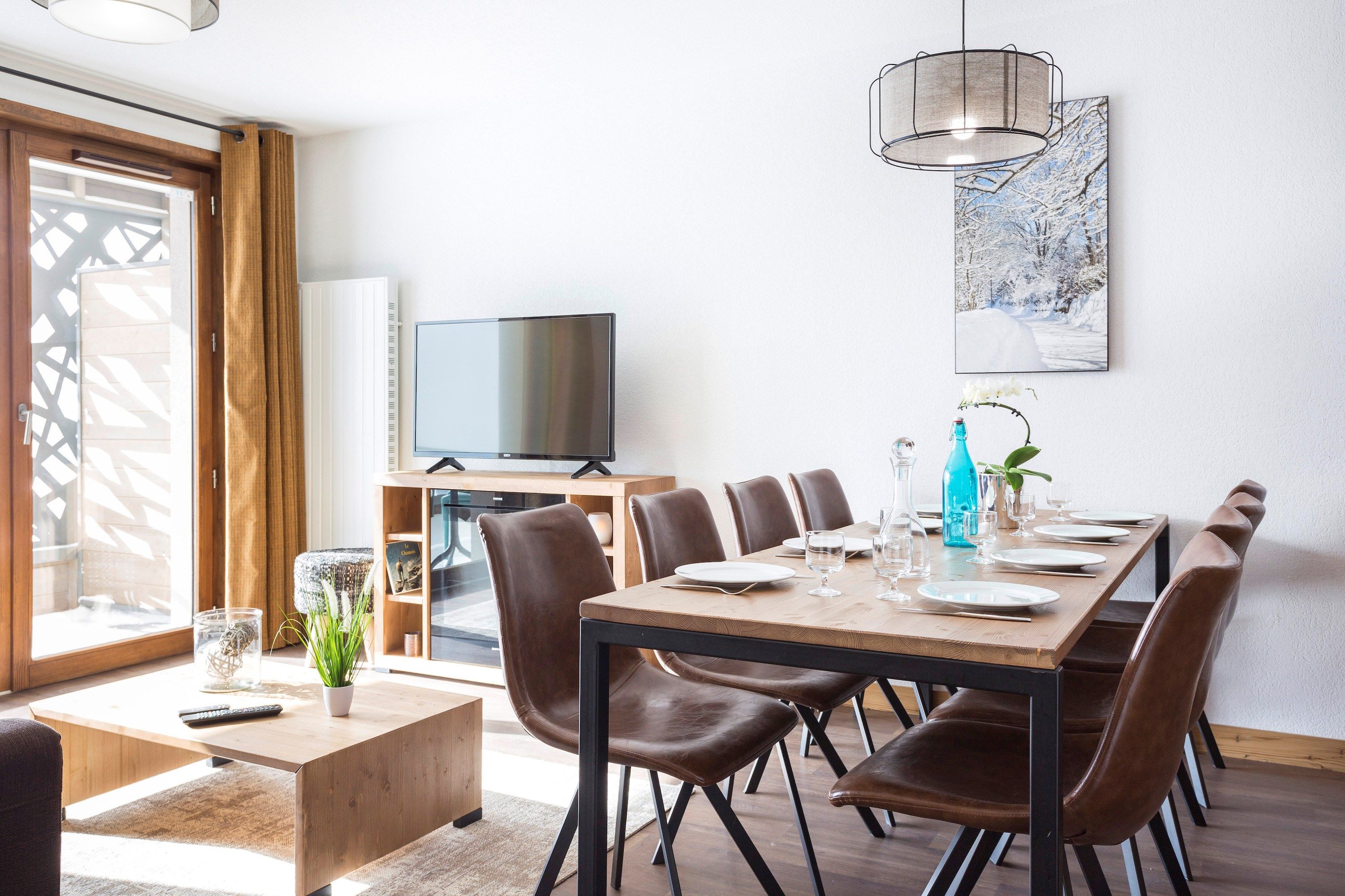 image Enjoy a meal at the dining table.