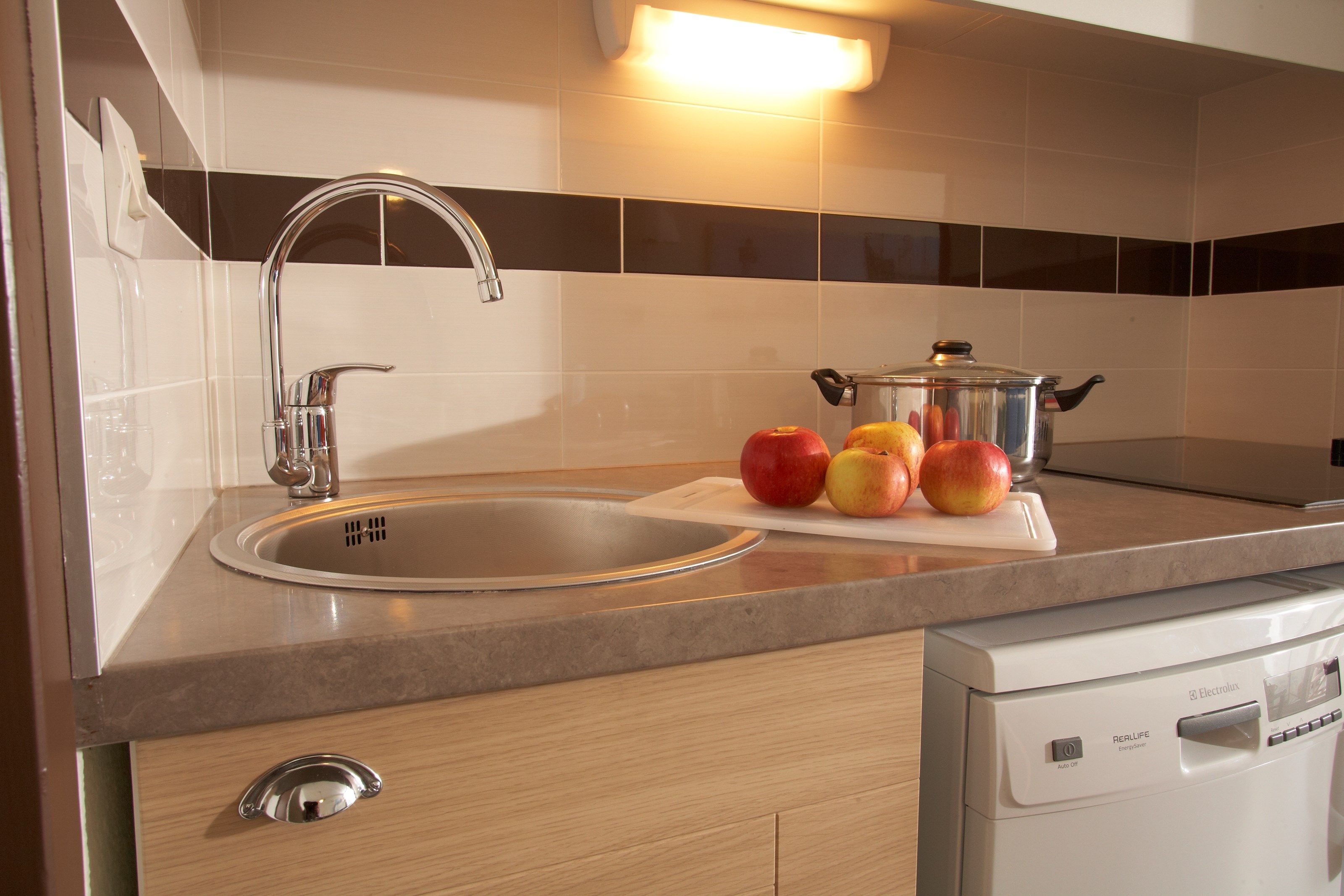 image Prepare meals in the kitchenette.