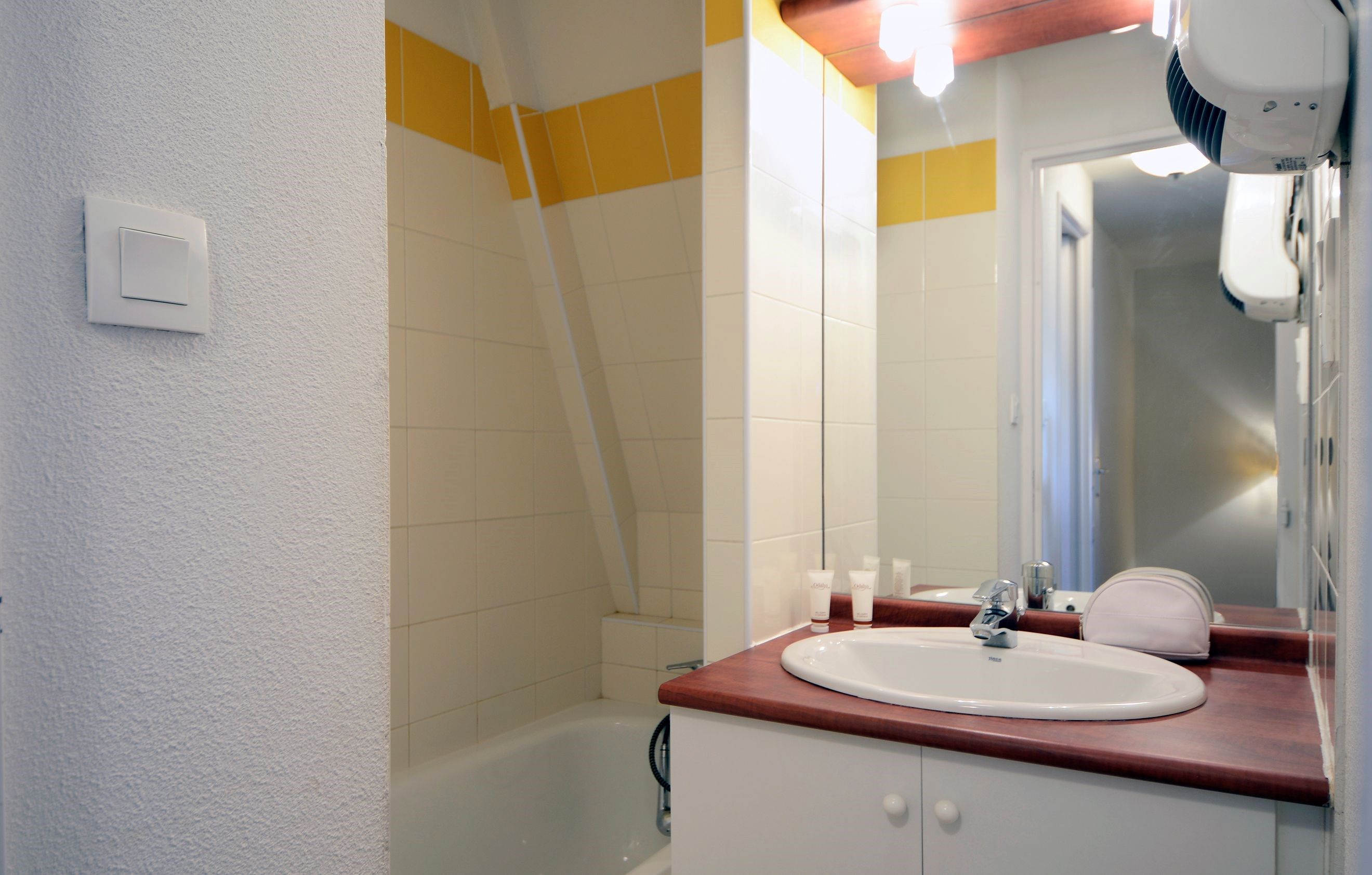 image Get ready for your day in the bathroom.