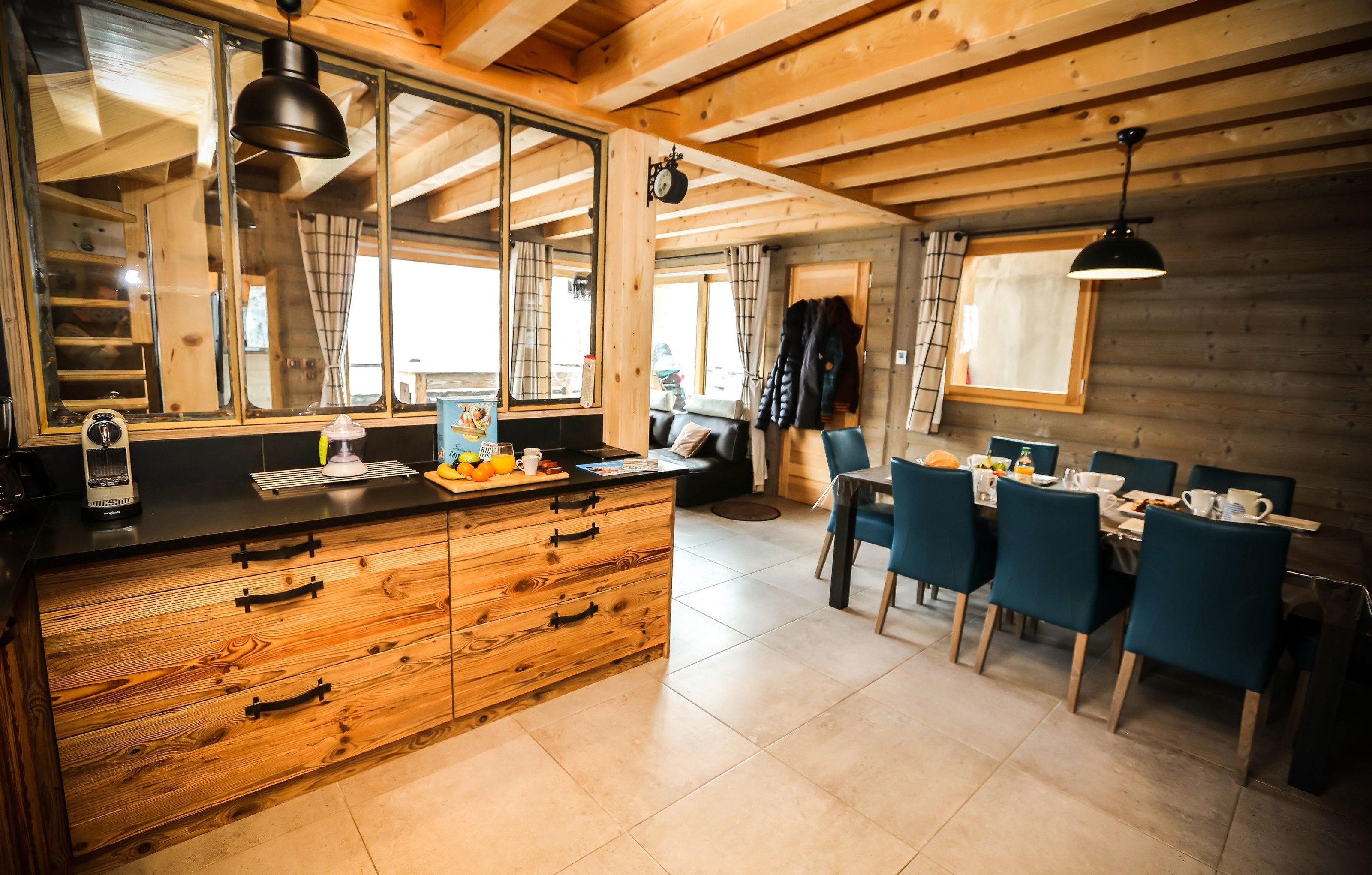 image Settle into the dining area and enjoy a nice meal.