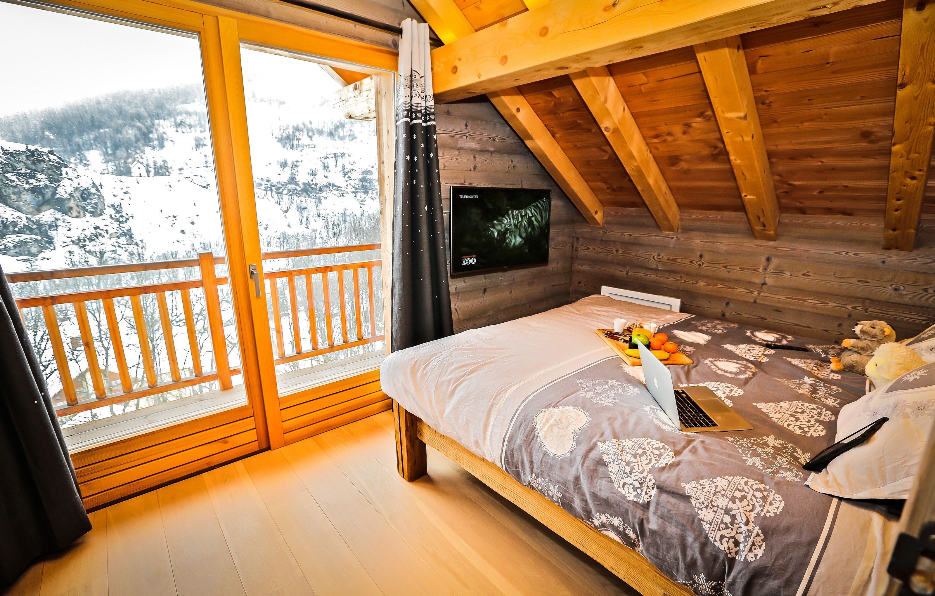 image Drift to sleep in a comfortable bed after a wonderful day outside.