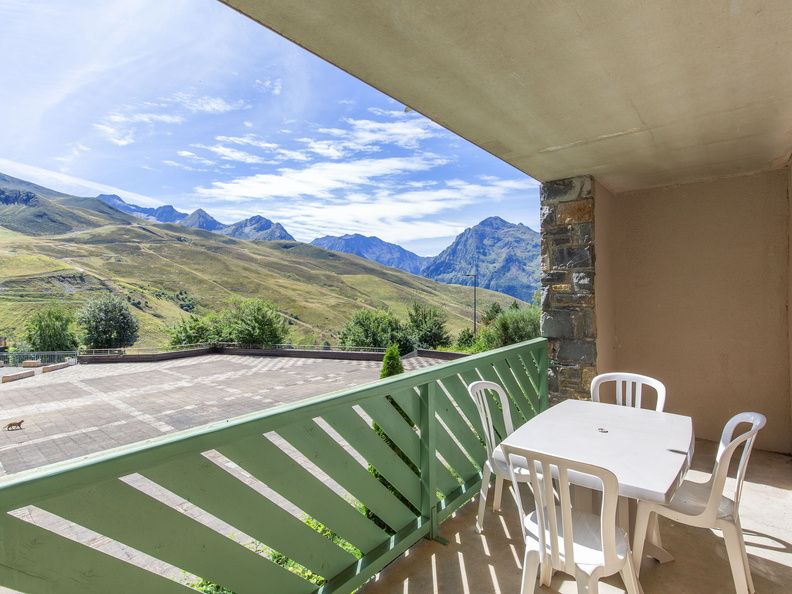 image Enjoy breathtaking mountain views from the cozy balcony of this 1-bedroom apartment.