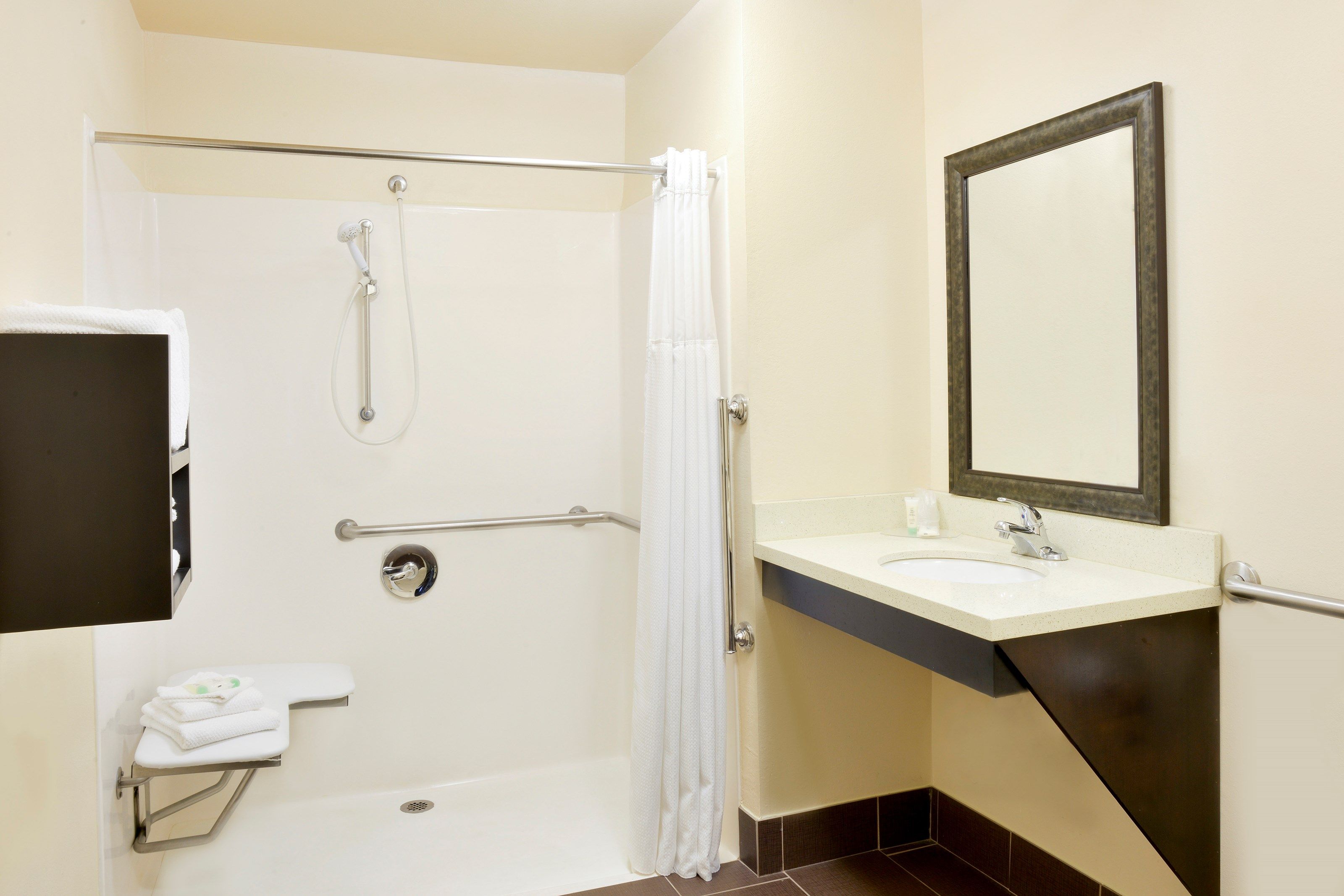 image Bright bathrooms are refreshing after a day of adventure.