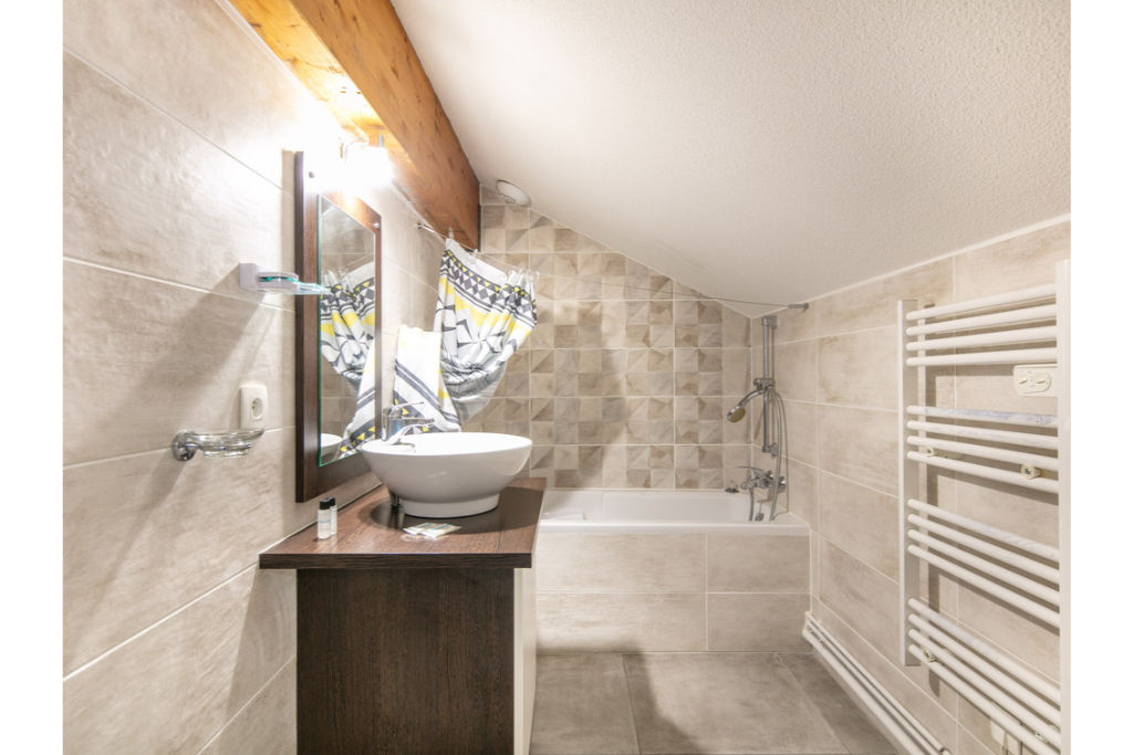 image Get ready for your day in the bathroom.