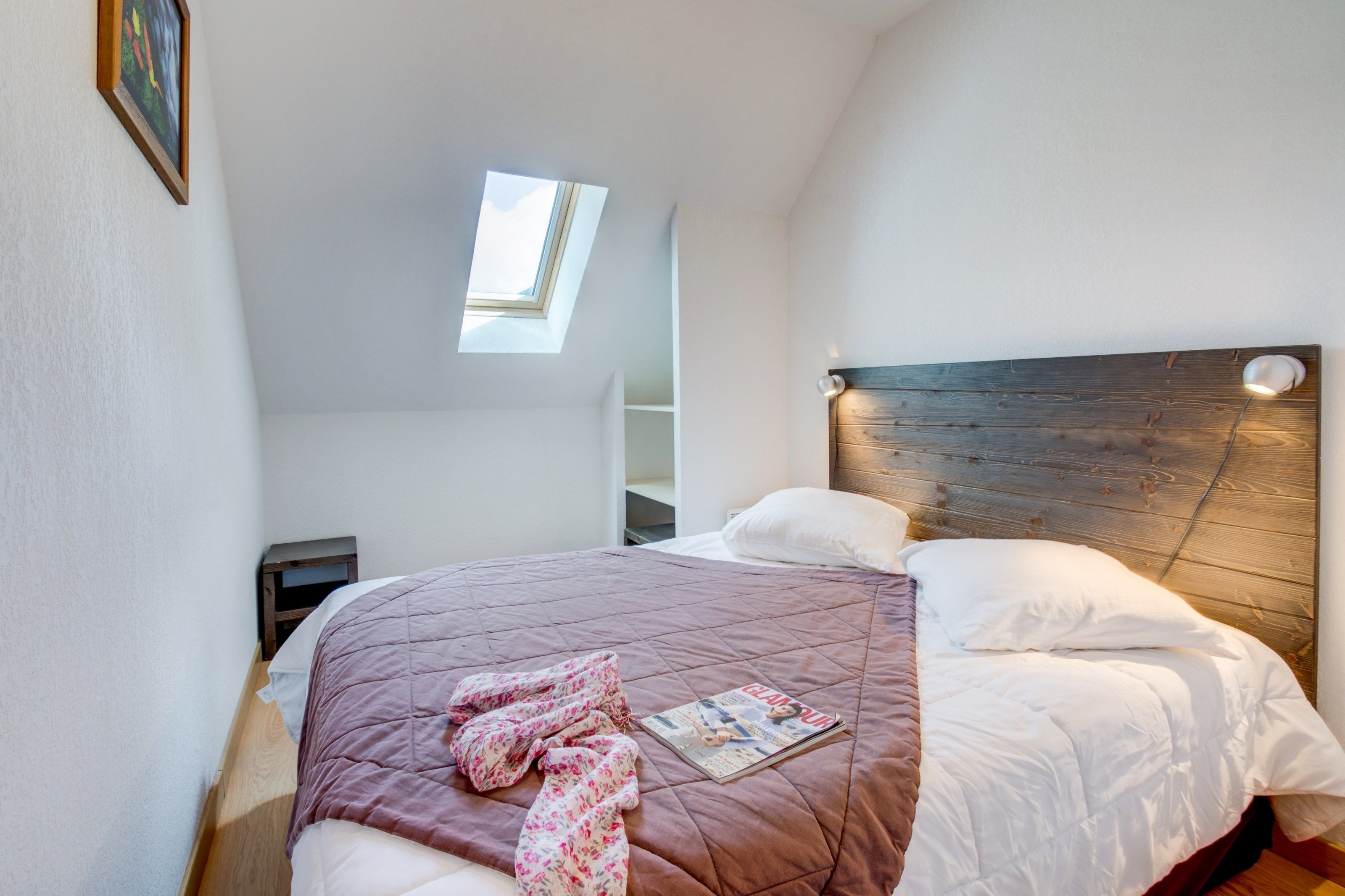 image Drift to sleep in a comfortable bed after a wonderful day outside.