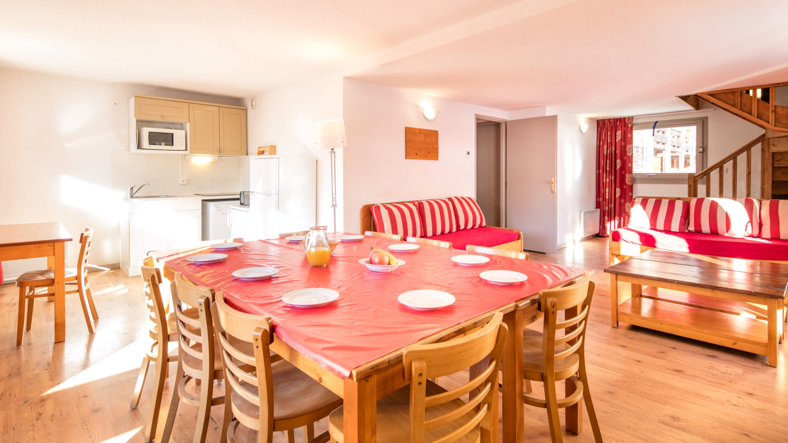 image Loads of room at the dining table and the open-concept is always nice for the cook.