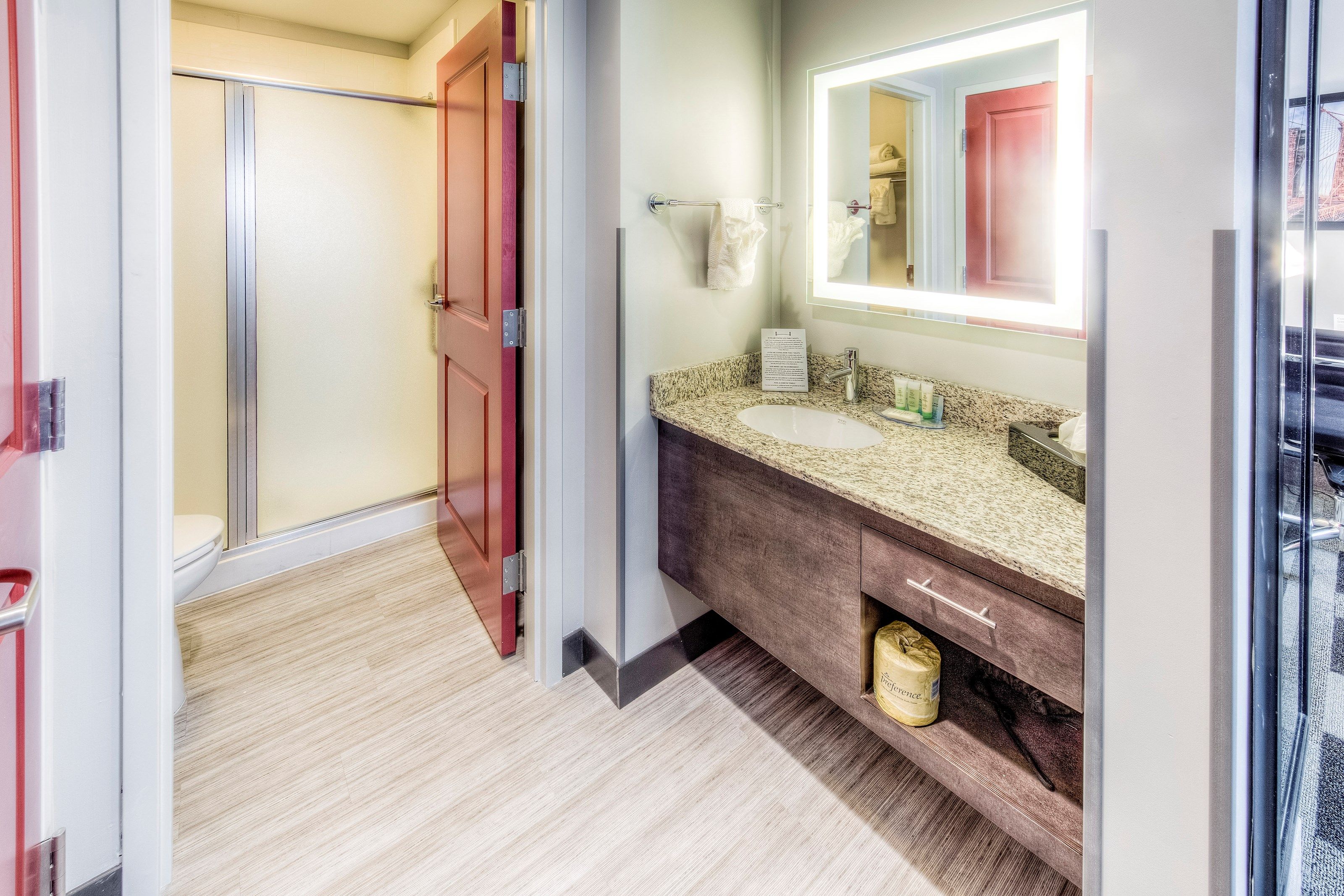 image Get ready for your day in the bathroom
