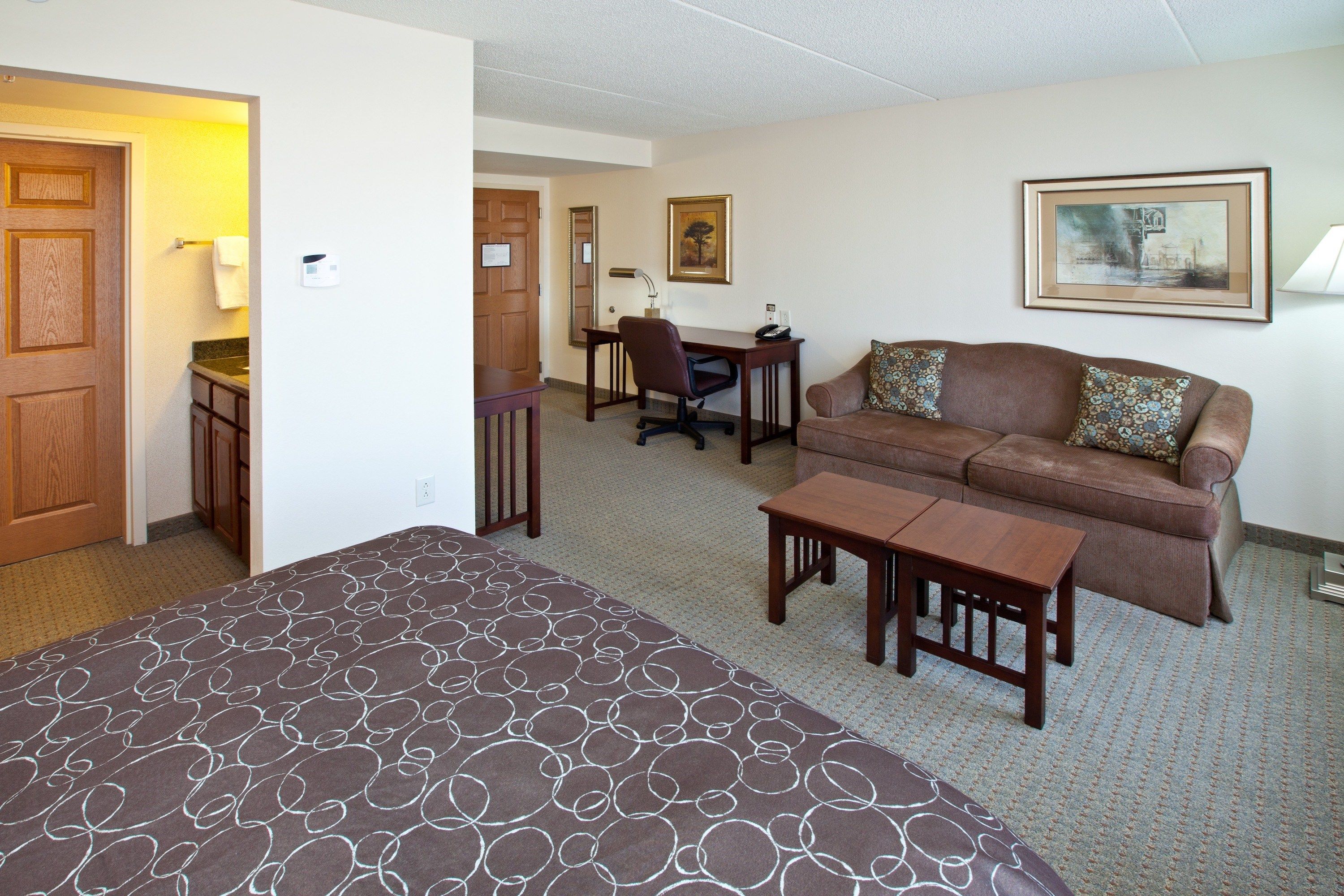 image Kick back your feet and relax in the cozy living area.