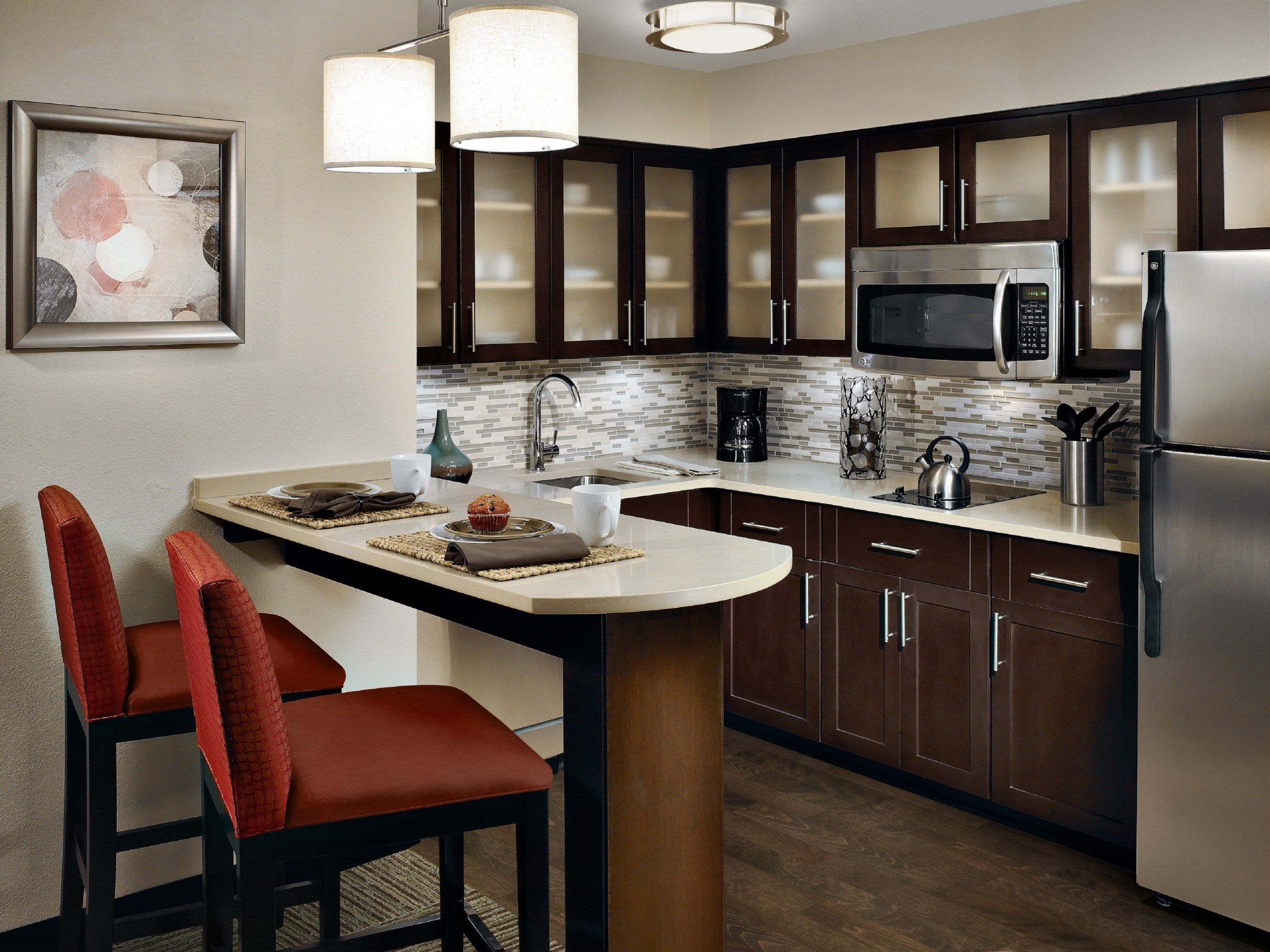 image Curb your appetite by indulging on a snack in your kitchenette!