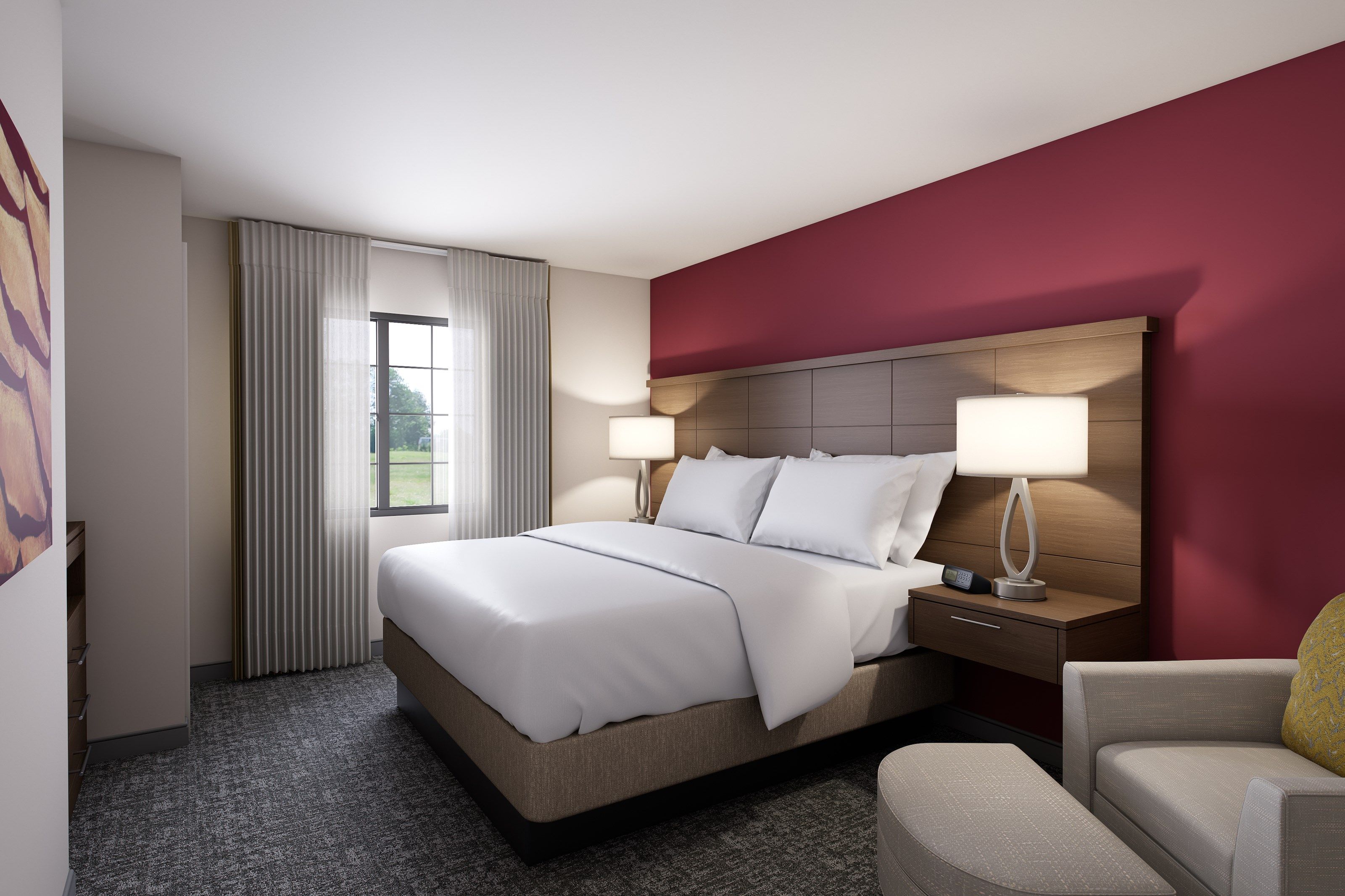 image Drift to sleep in a comfortable bed after a wonderful day outside.