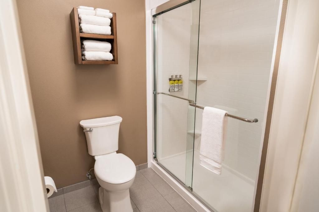 image Get ready for your day in the lovely bathroom.