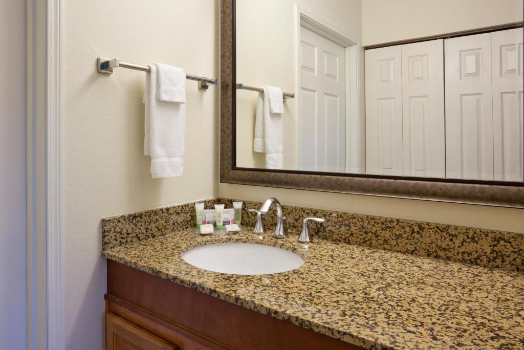image Get ready for your day in the bathroom.
