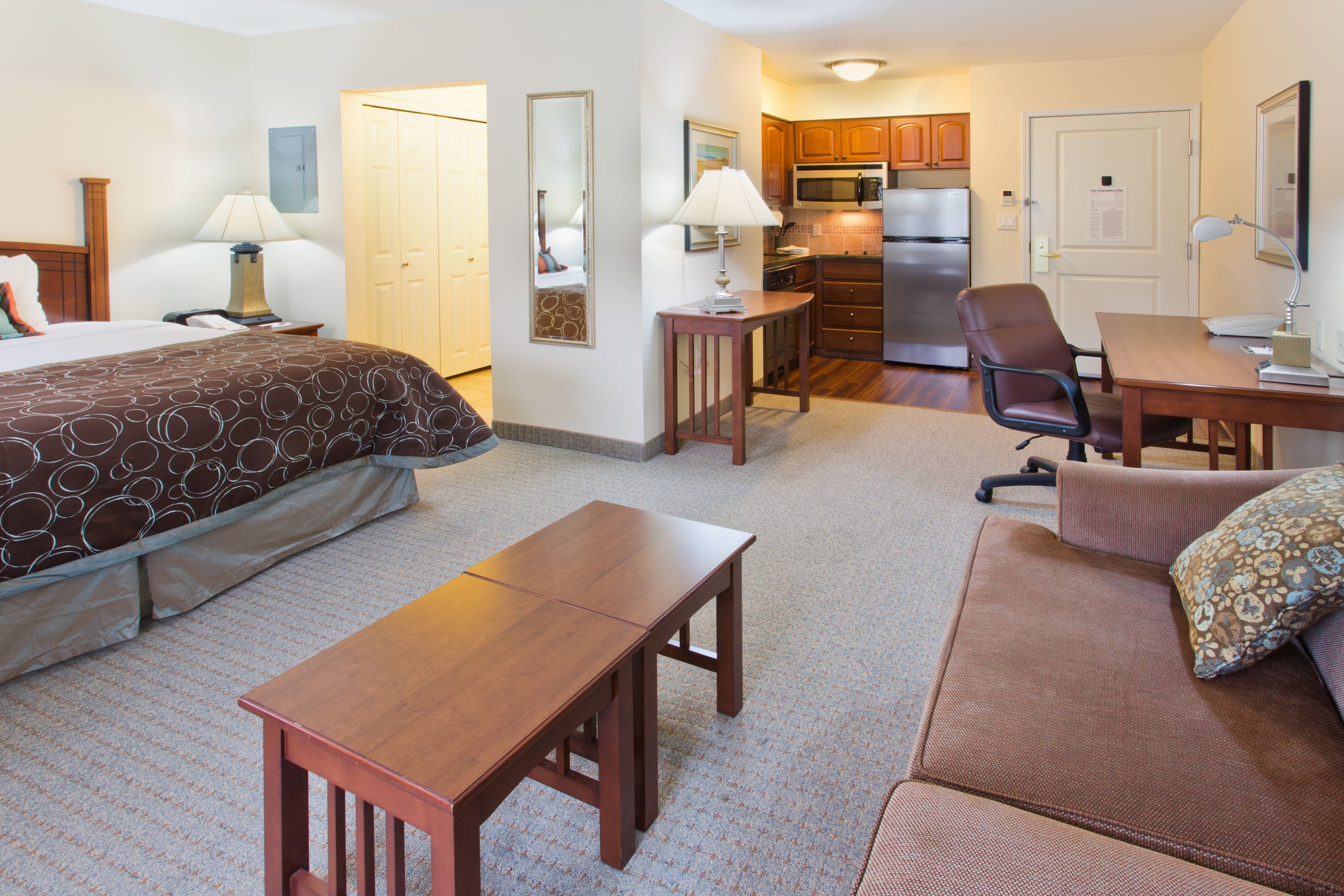 image Open living space with kitchen and living area.
