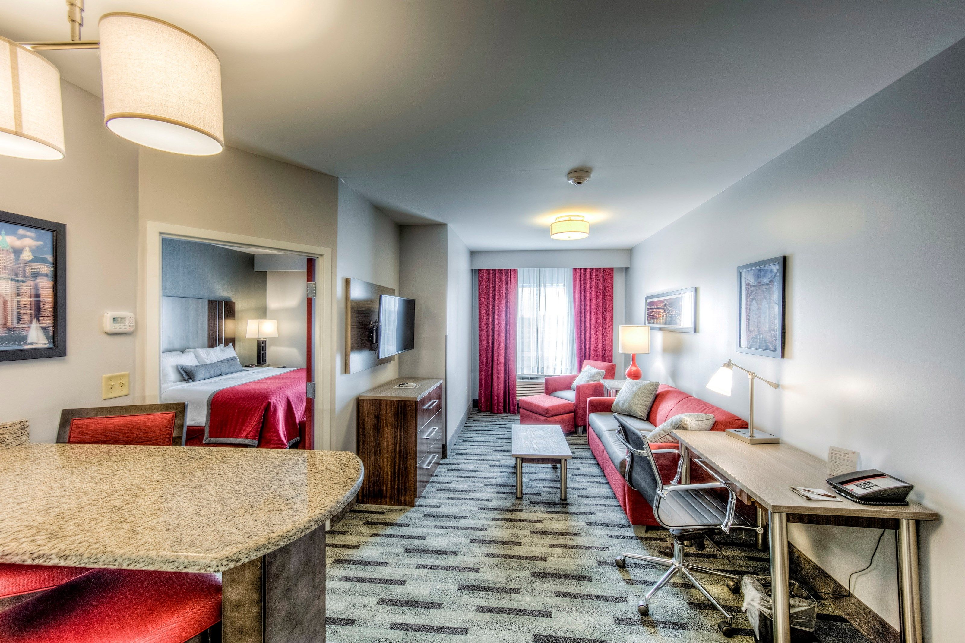image Kick back your feet and relax in the cozy living area.