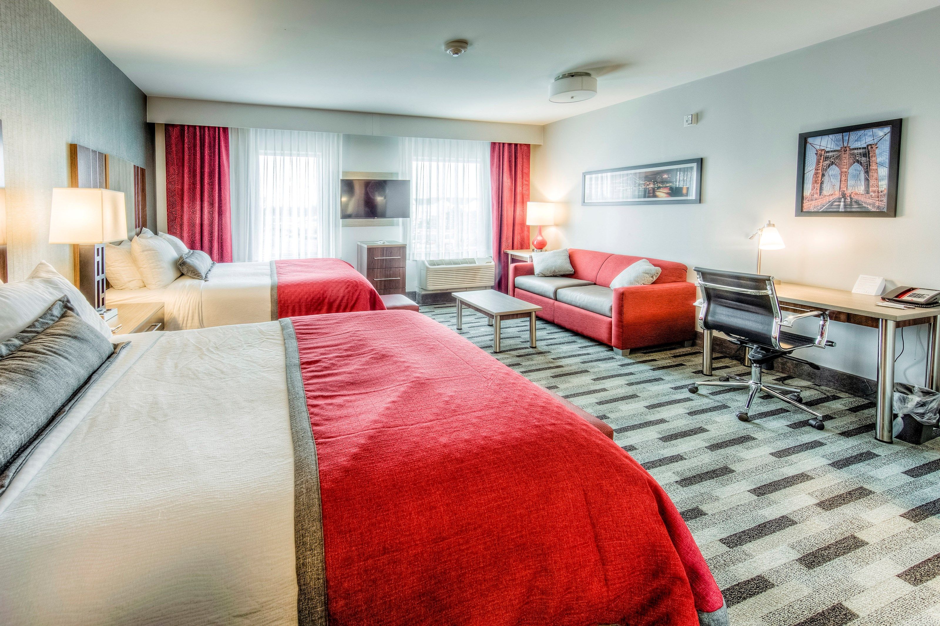 image Drift to sleep in one of the comfortable beds after a busy day.