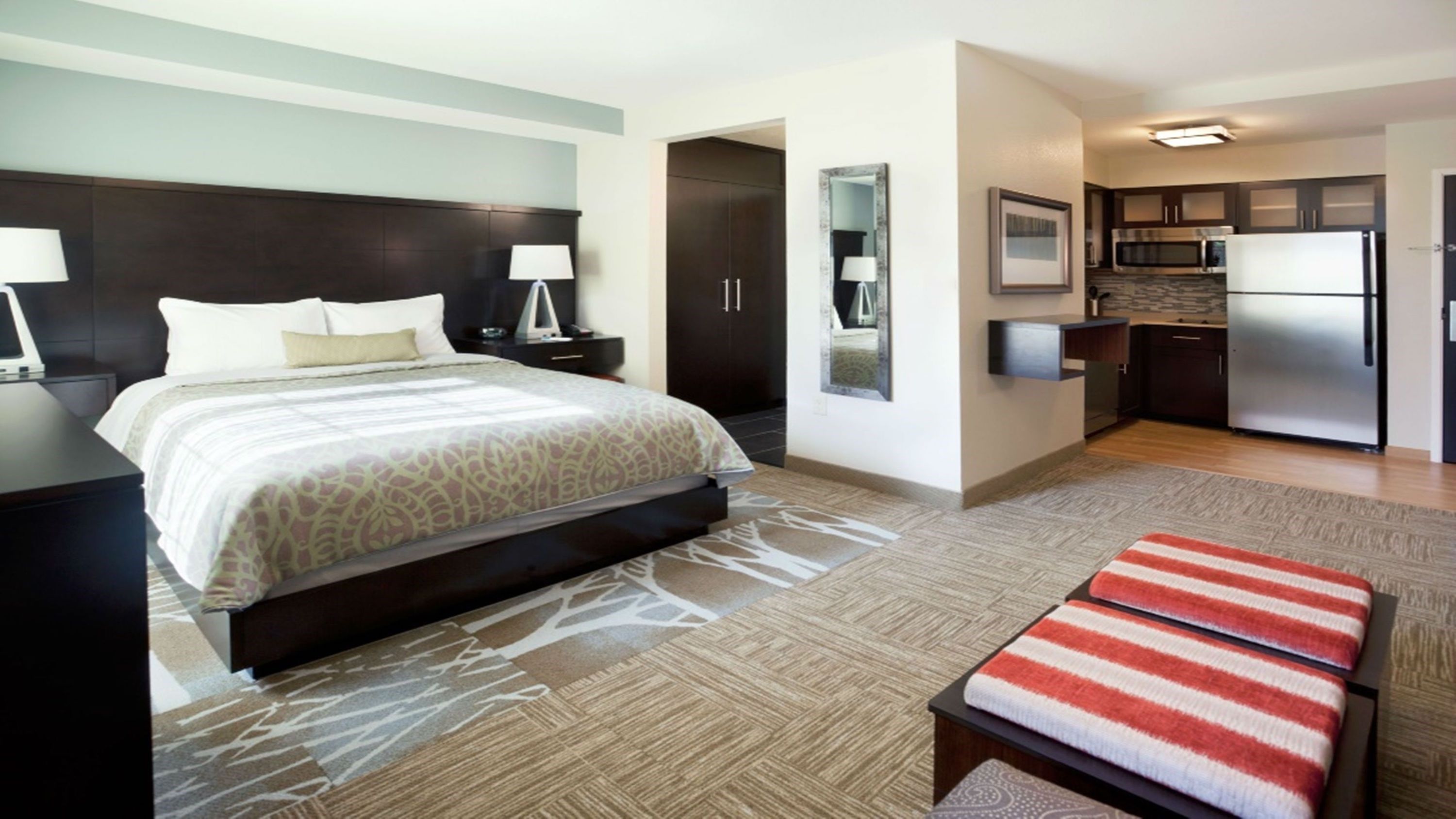 image Drift to sleep in a comfortable bed after a wonderful day outside.