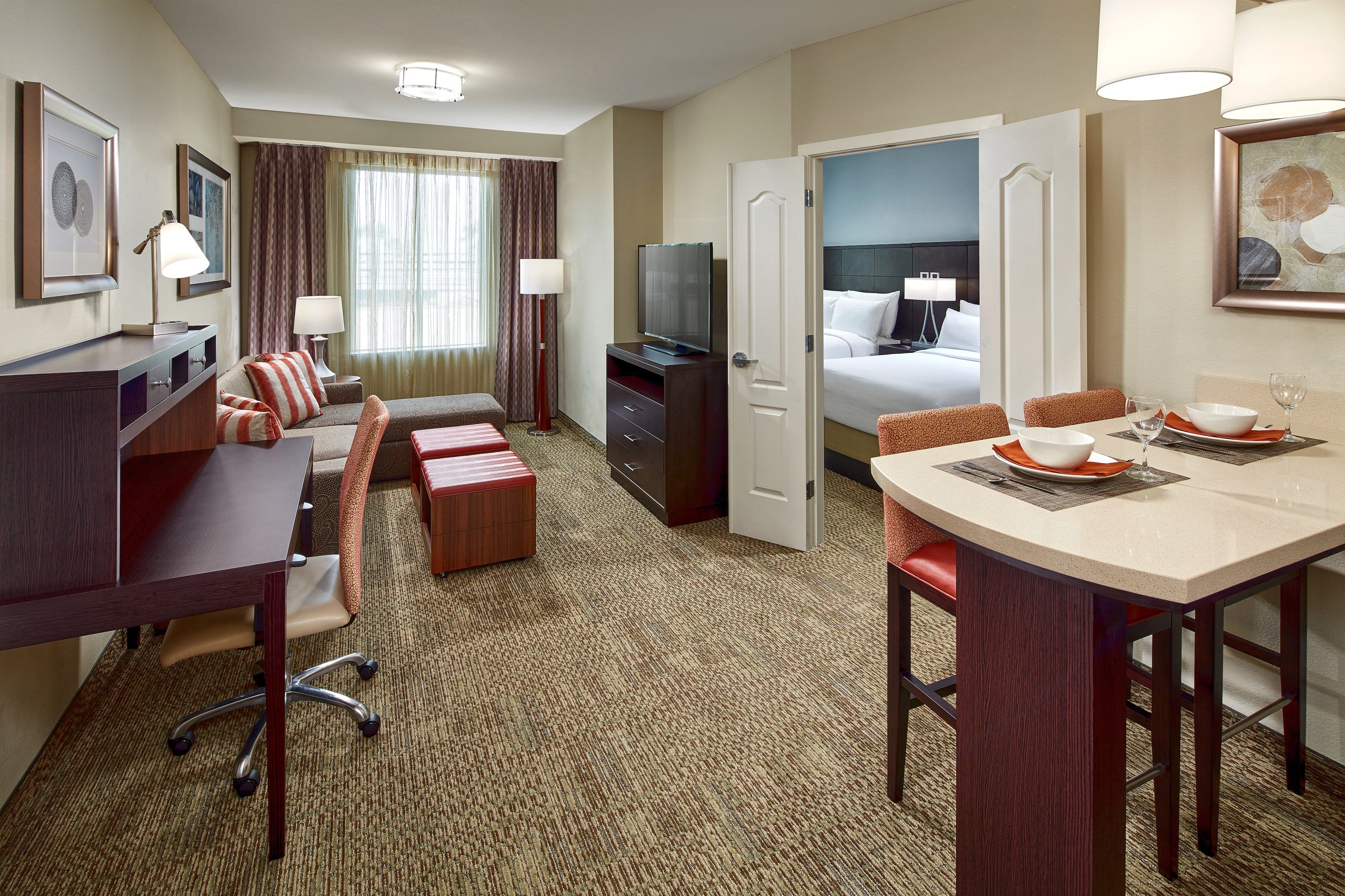 image Kick back your feet and relax in the cozy living area.